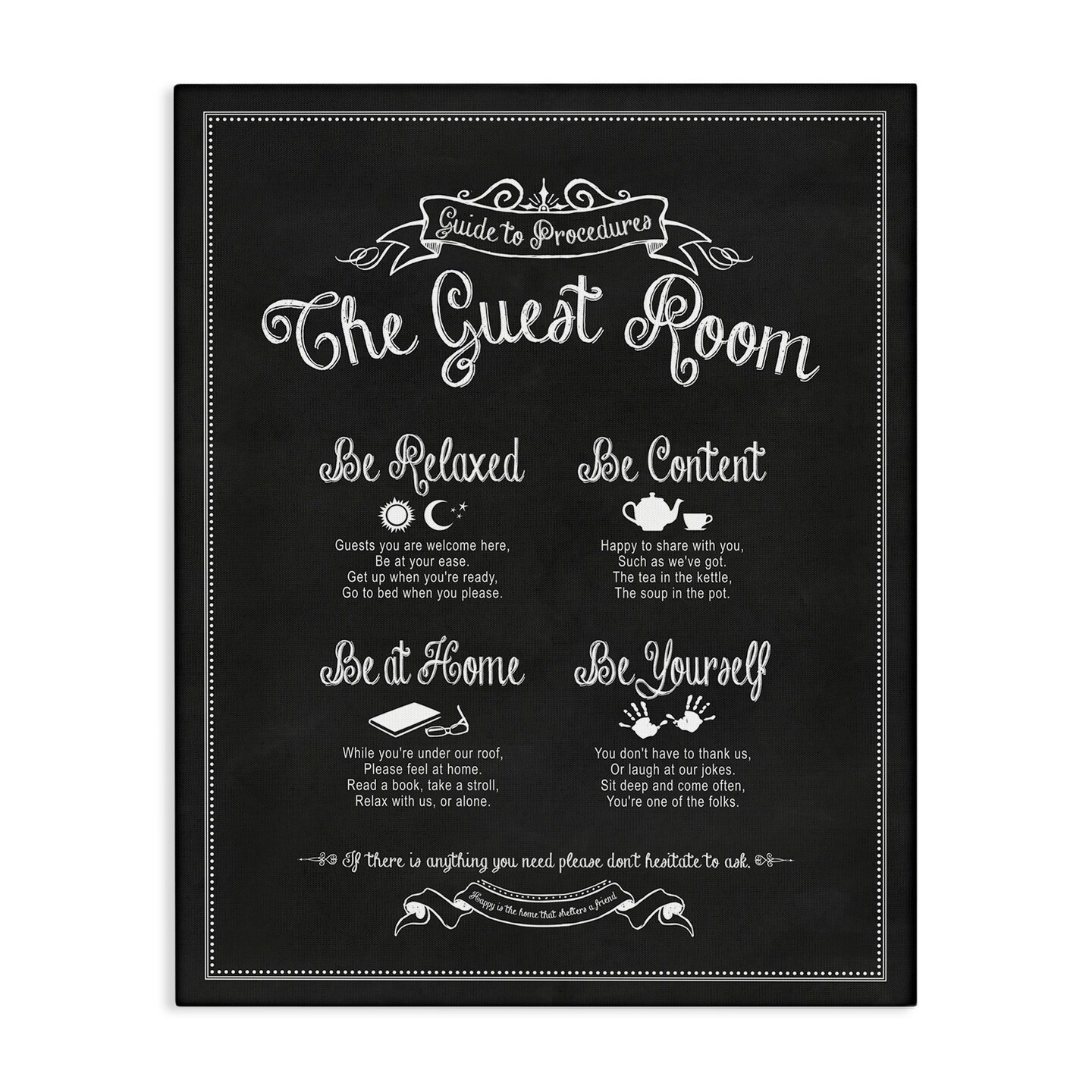 Stupell Industries The Guest Room Guide Canvas Wall Art