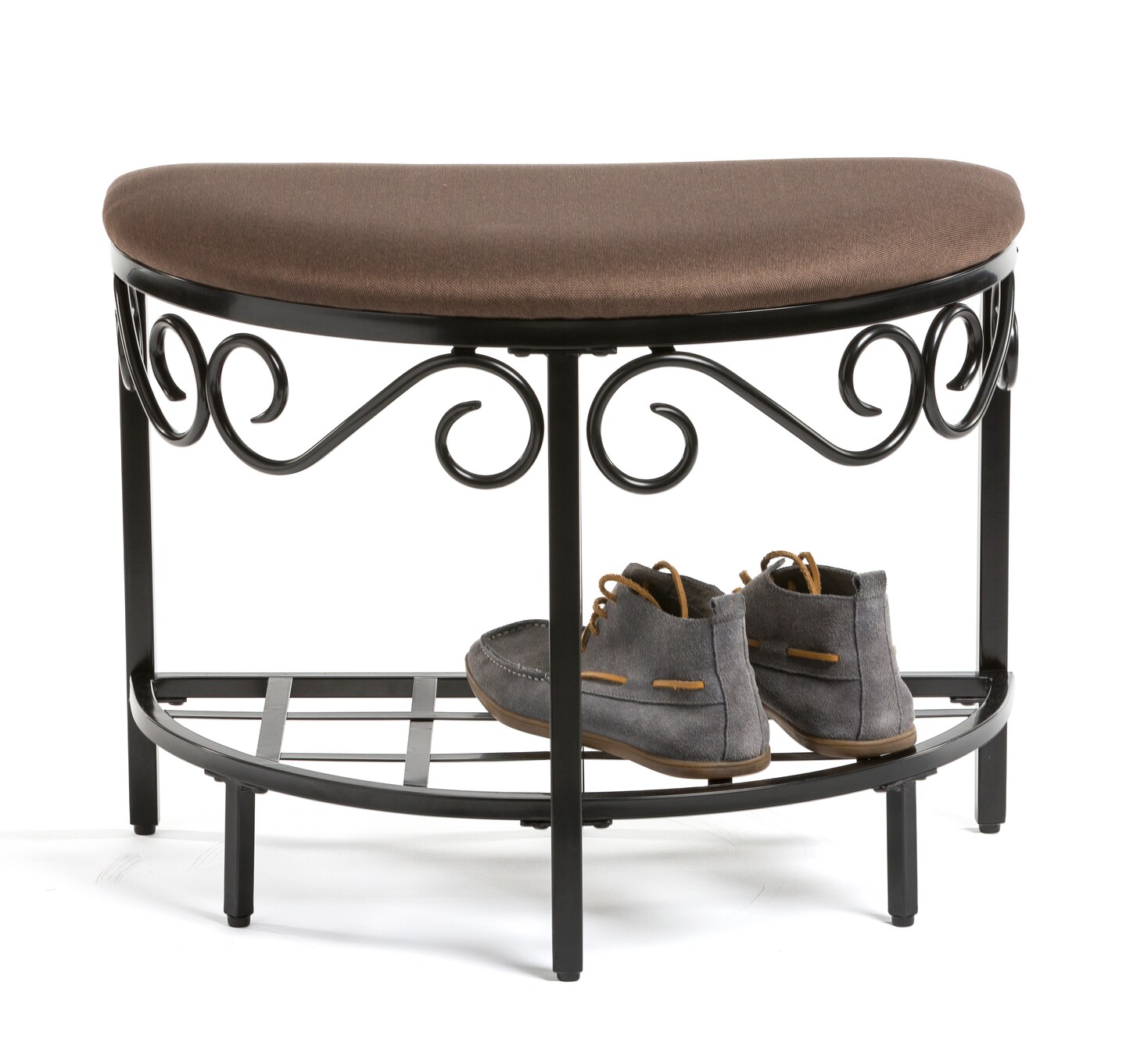 Mango Steam Half Moon Shoe Bench, Vanity Bench