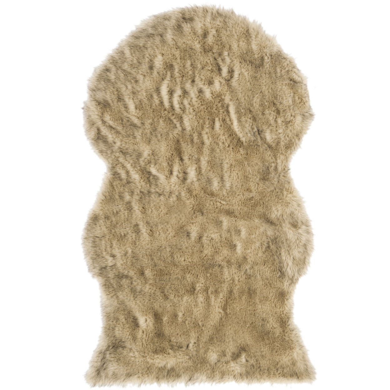 Safavieh   Faux Sheep Skin FSS338B Lt Grey / Black Rug