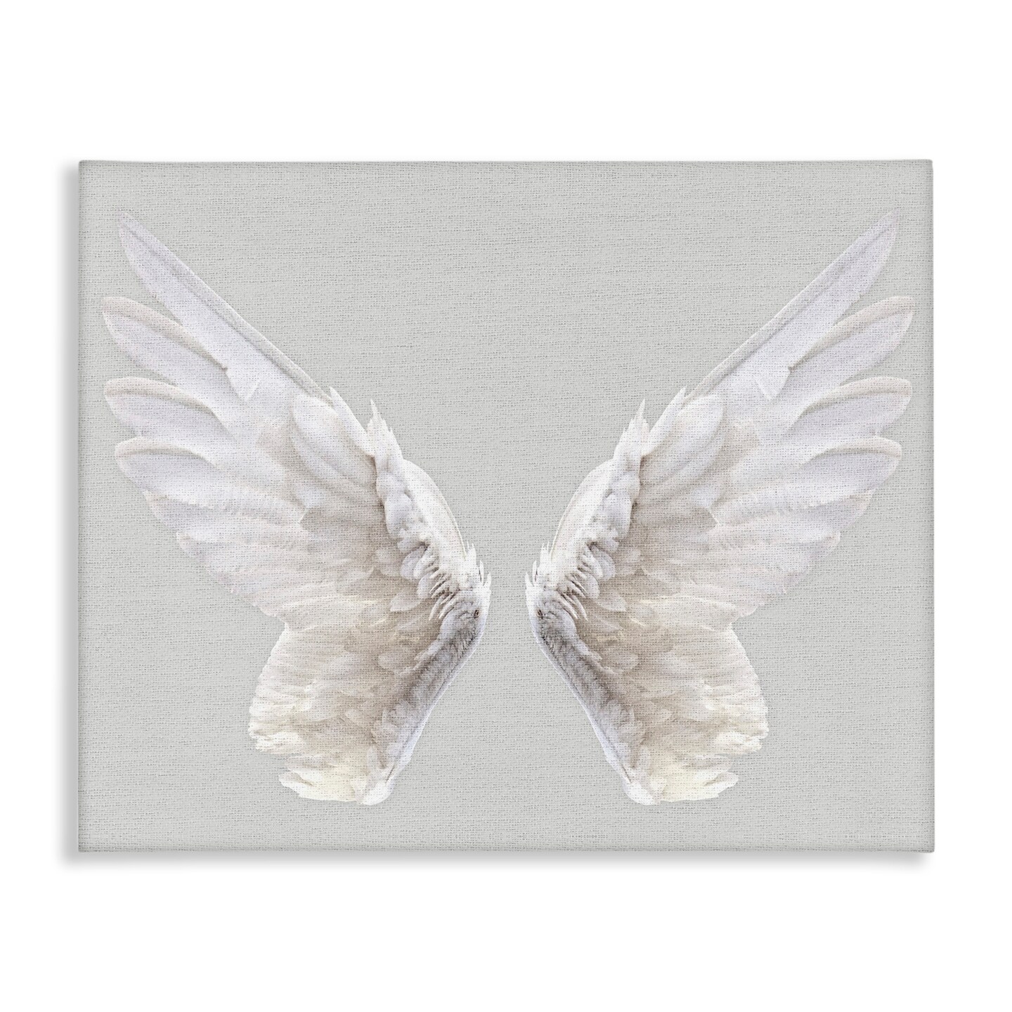 Stupell Industries Angel Wings on Grey Canvas Wall Art
