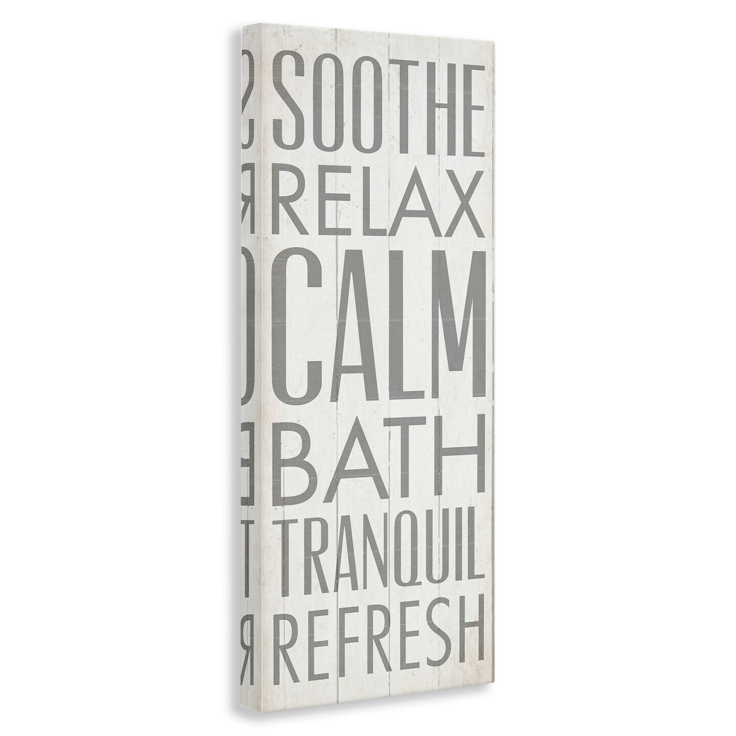 Stupell Industries Soothe Calm Relax Bath Bathroom Canvas Wall Art
