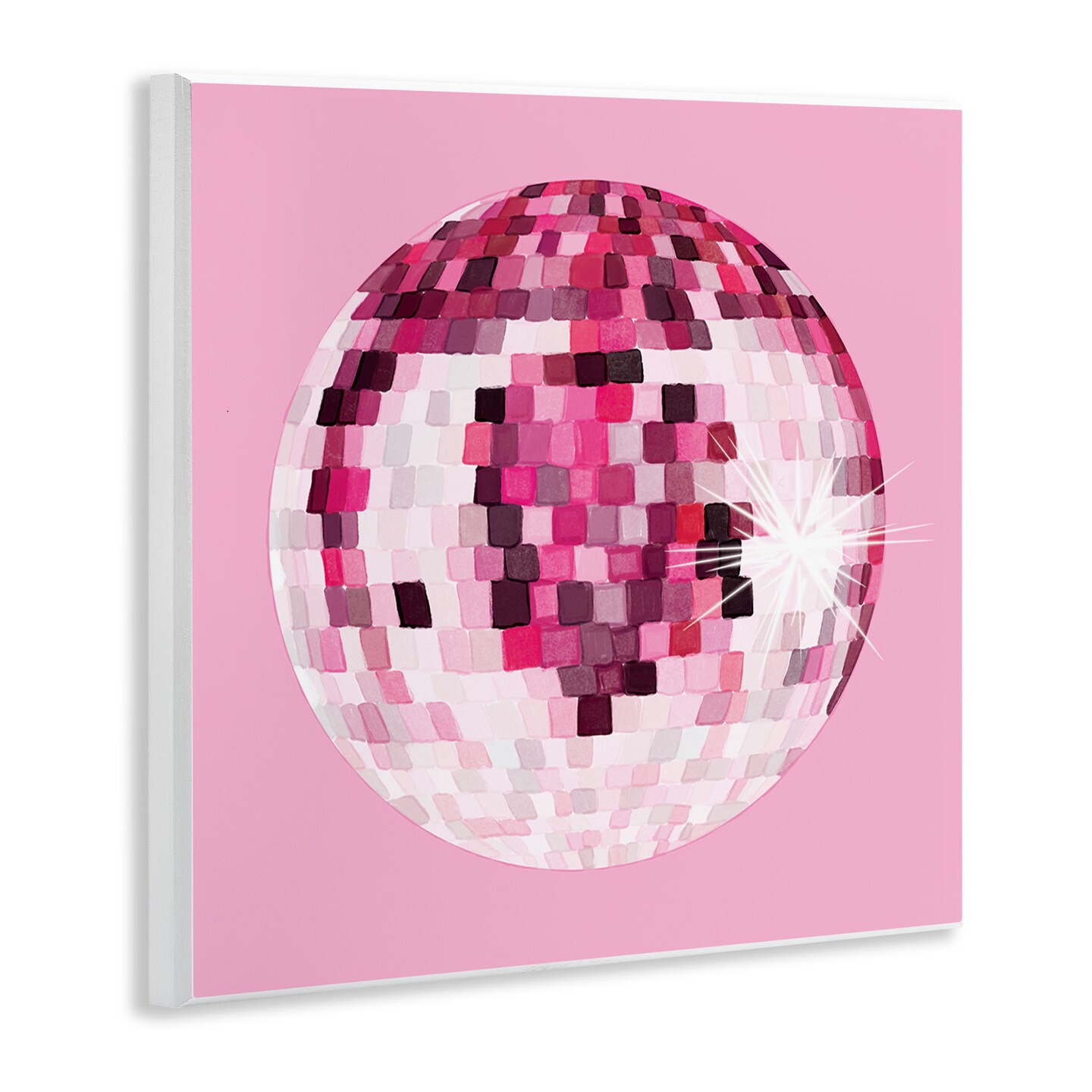 Stupell Industries Dazzling Pink Disco Ball Wall Plaque Art