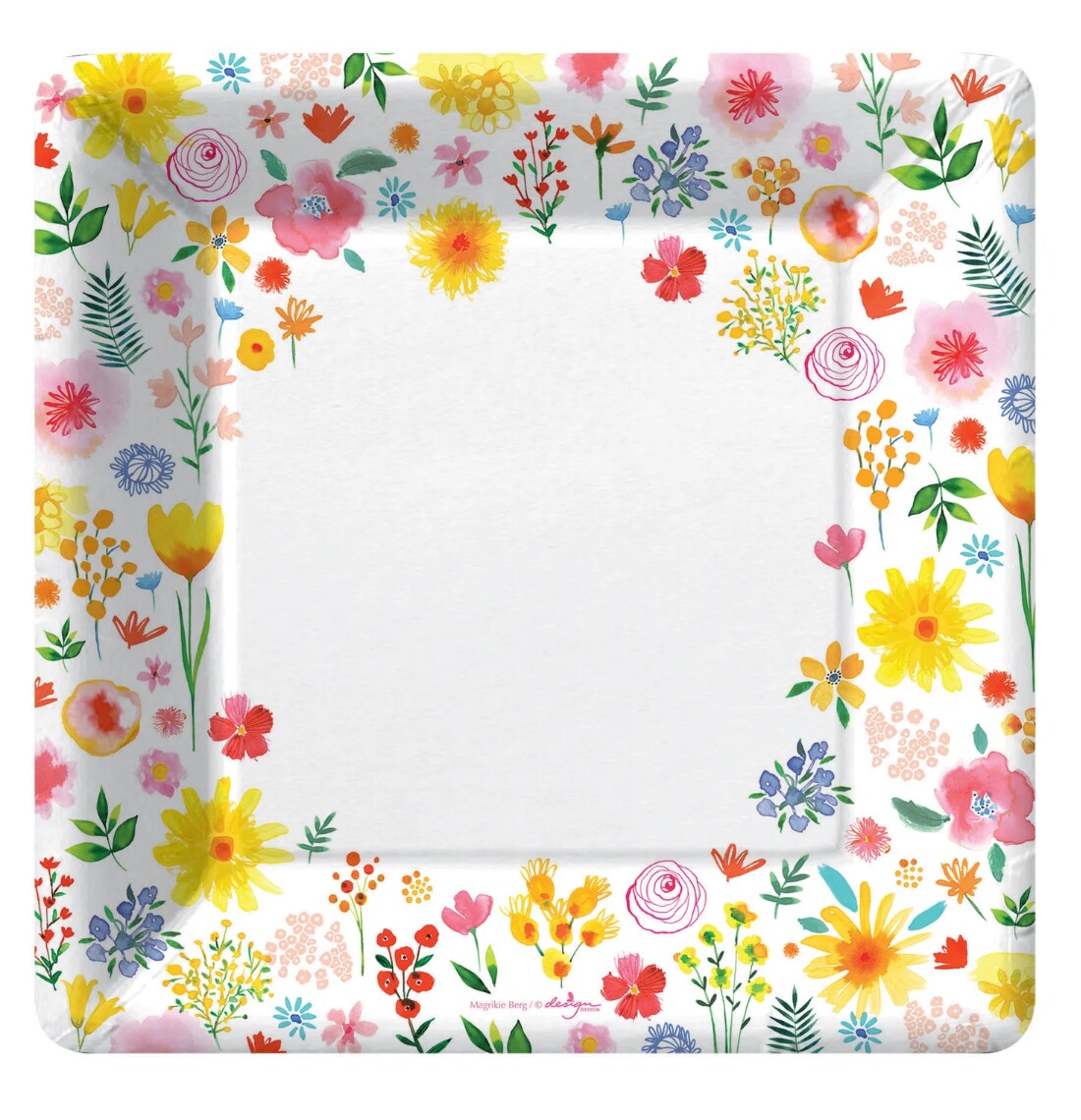 Bright Floral Splash 10" Dinner Plates - Set of 8 for Celebrations