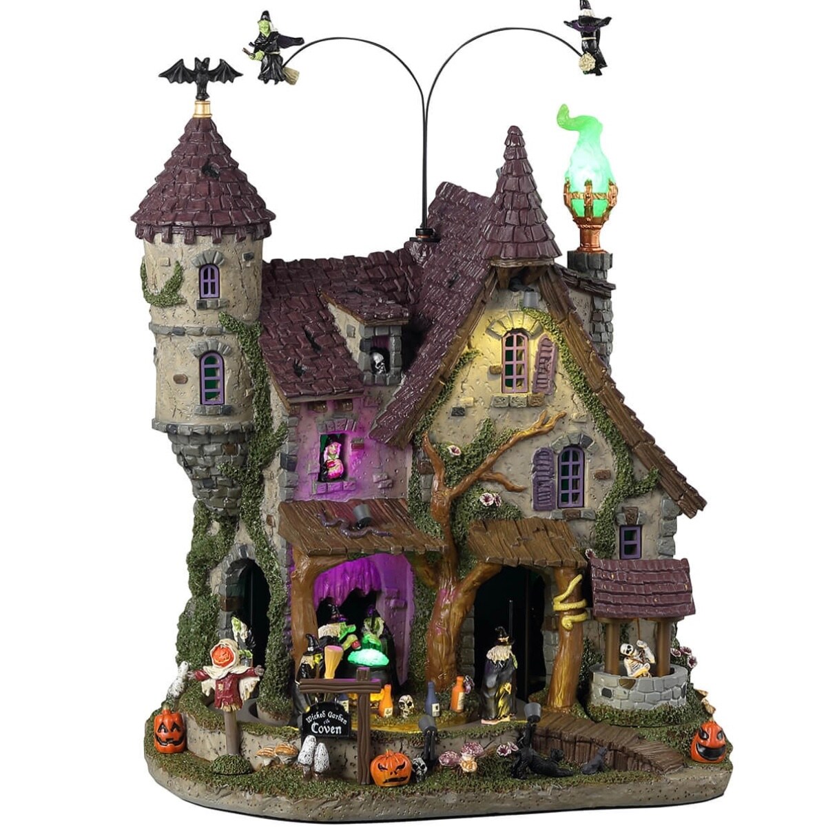 Lemax Spookytown The Wicked Garden Coven
