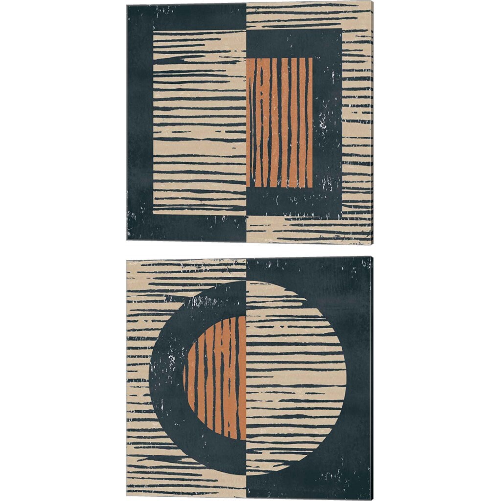 Primitive by Moira Hershey 14&#x22; x 14&#x22; Canvas Wall Art (Set of 2)