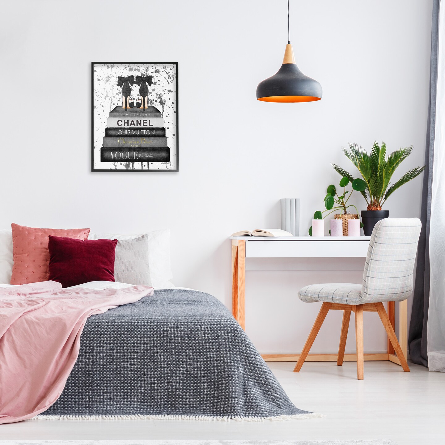 Stupell Industries Glam Fashion Books & Heels Framed Giclee Art