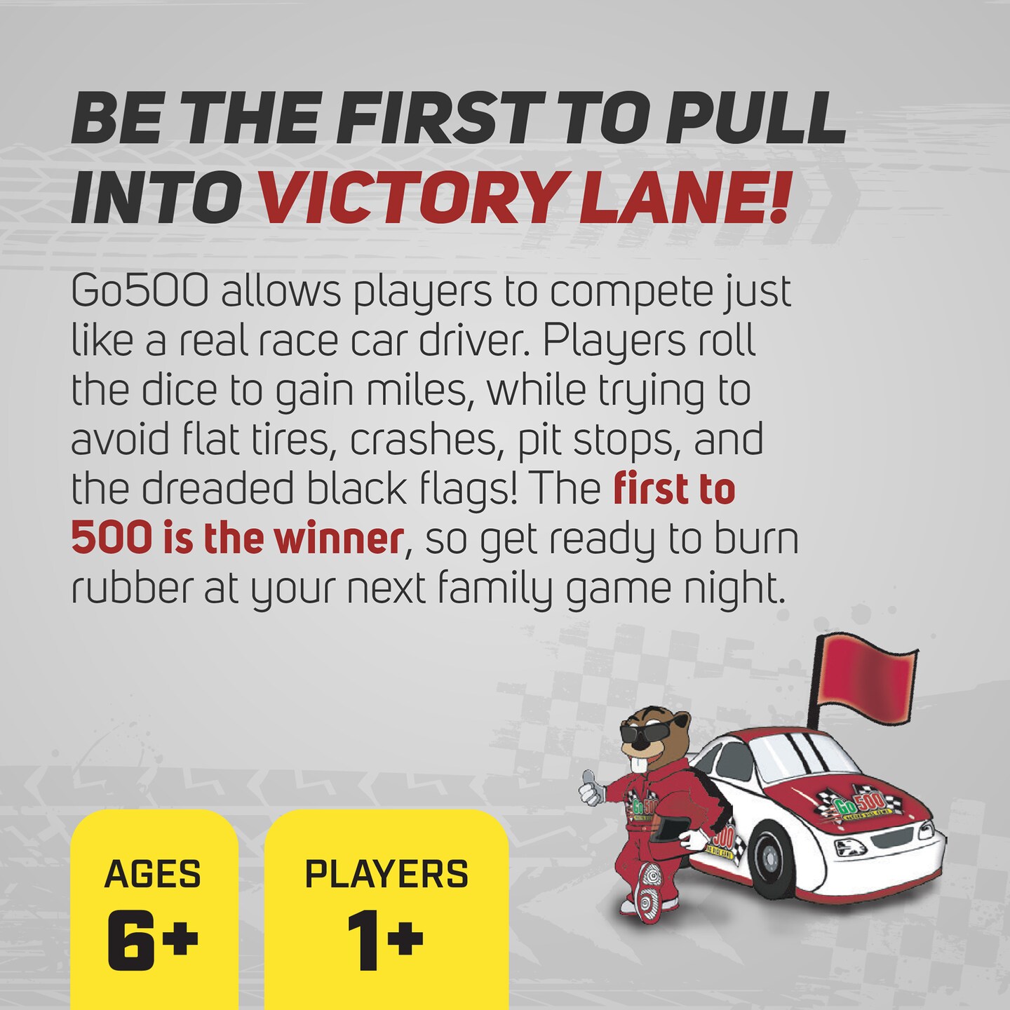 Zobmondo!! Go500 Car Racing Dice Game, Racing Games for Adults and Family, Table Game for Sports Fans Ages 6+
