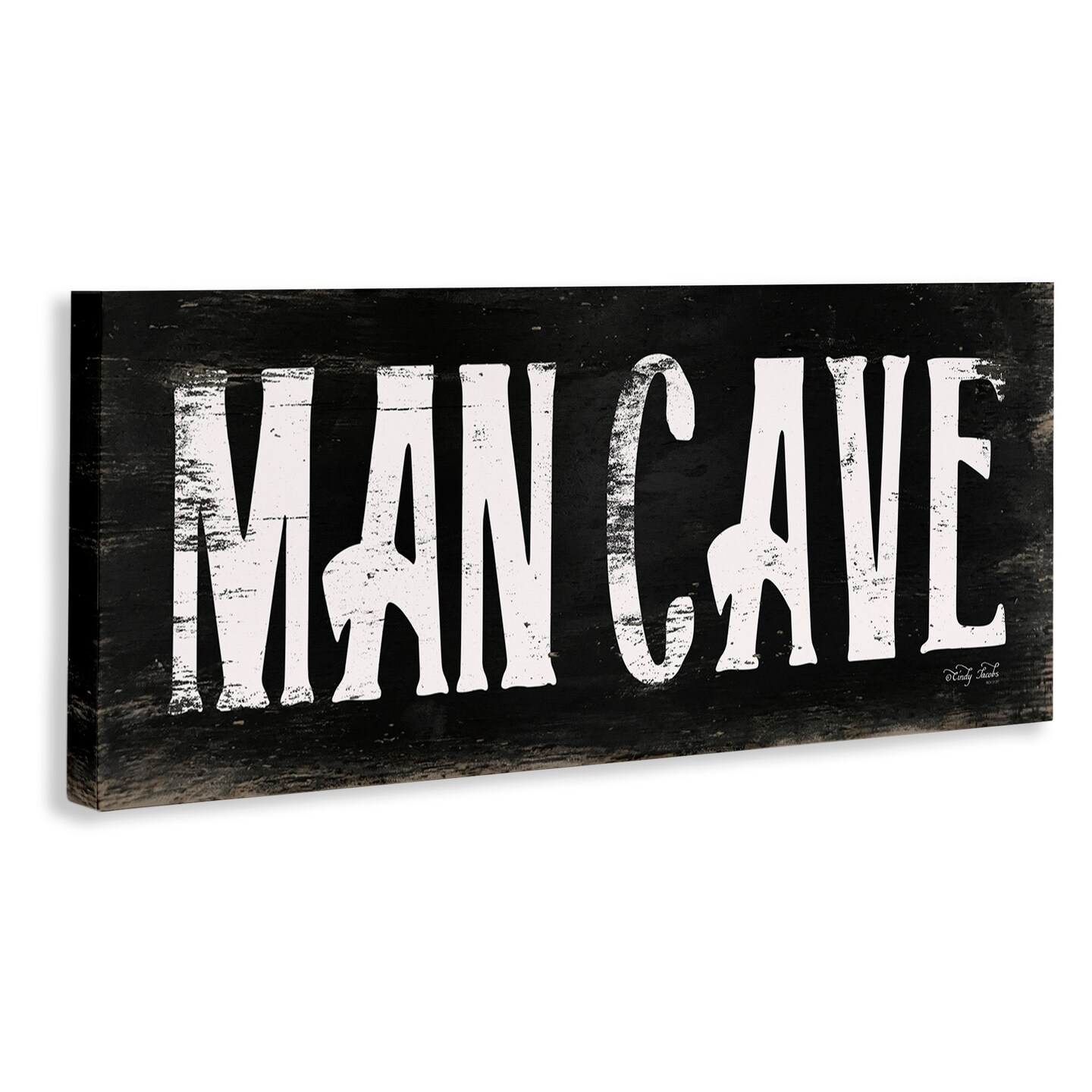 Stupell Industries Man Cave Black And White Canvas Wall Art