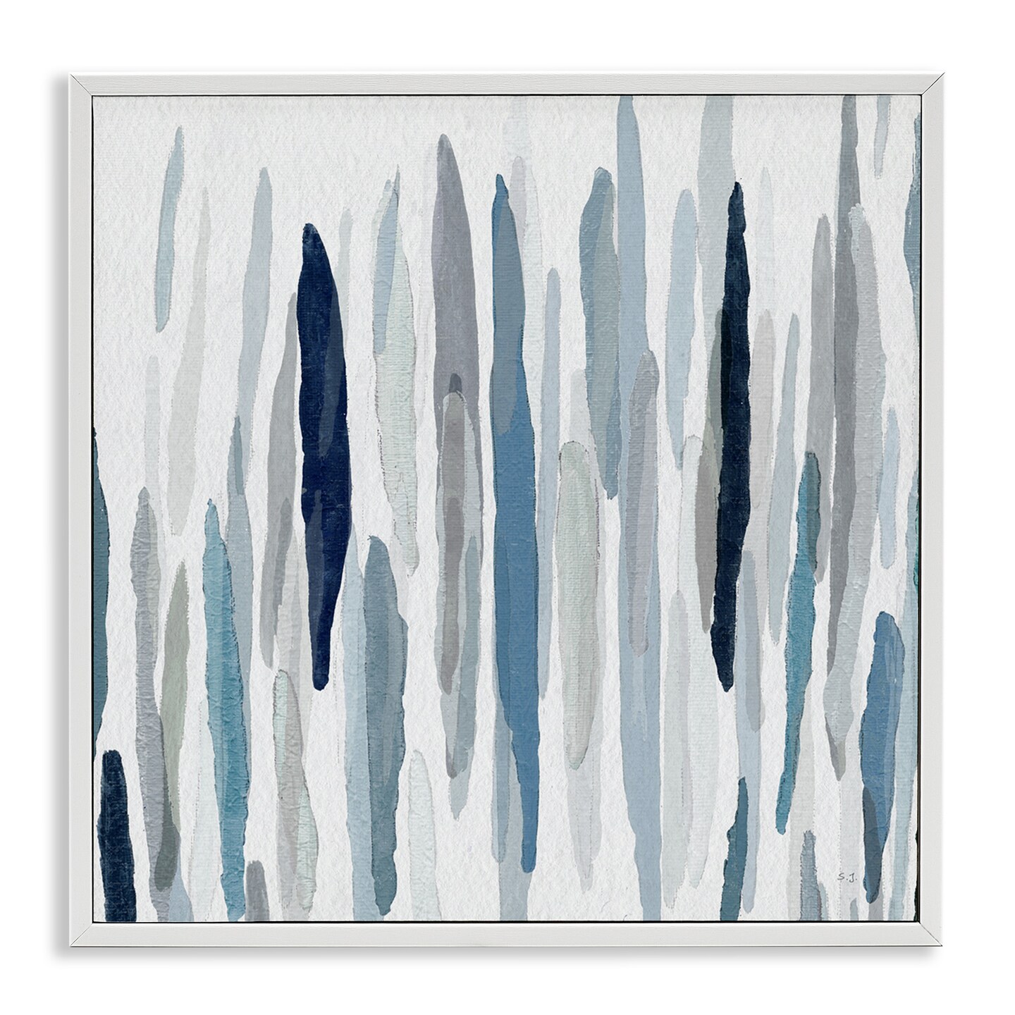Stupell Industries Abstract Rain Pattern Strokes Framed Giclee Art