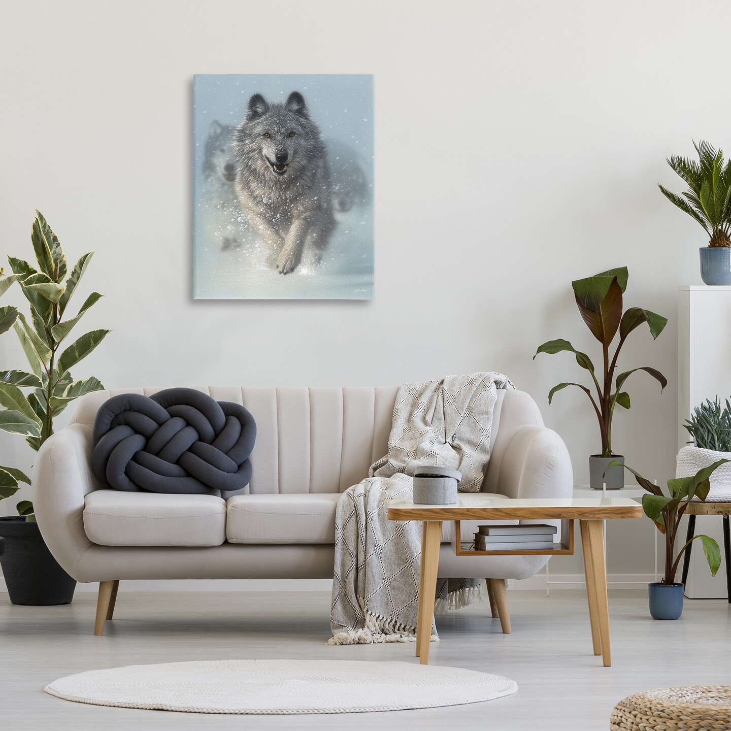 Stupell Industries Wolves Running Through Snow Canvas Wall Art