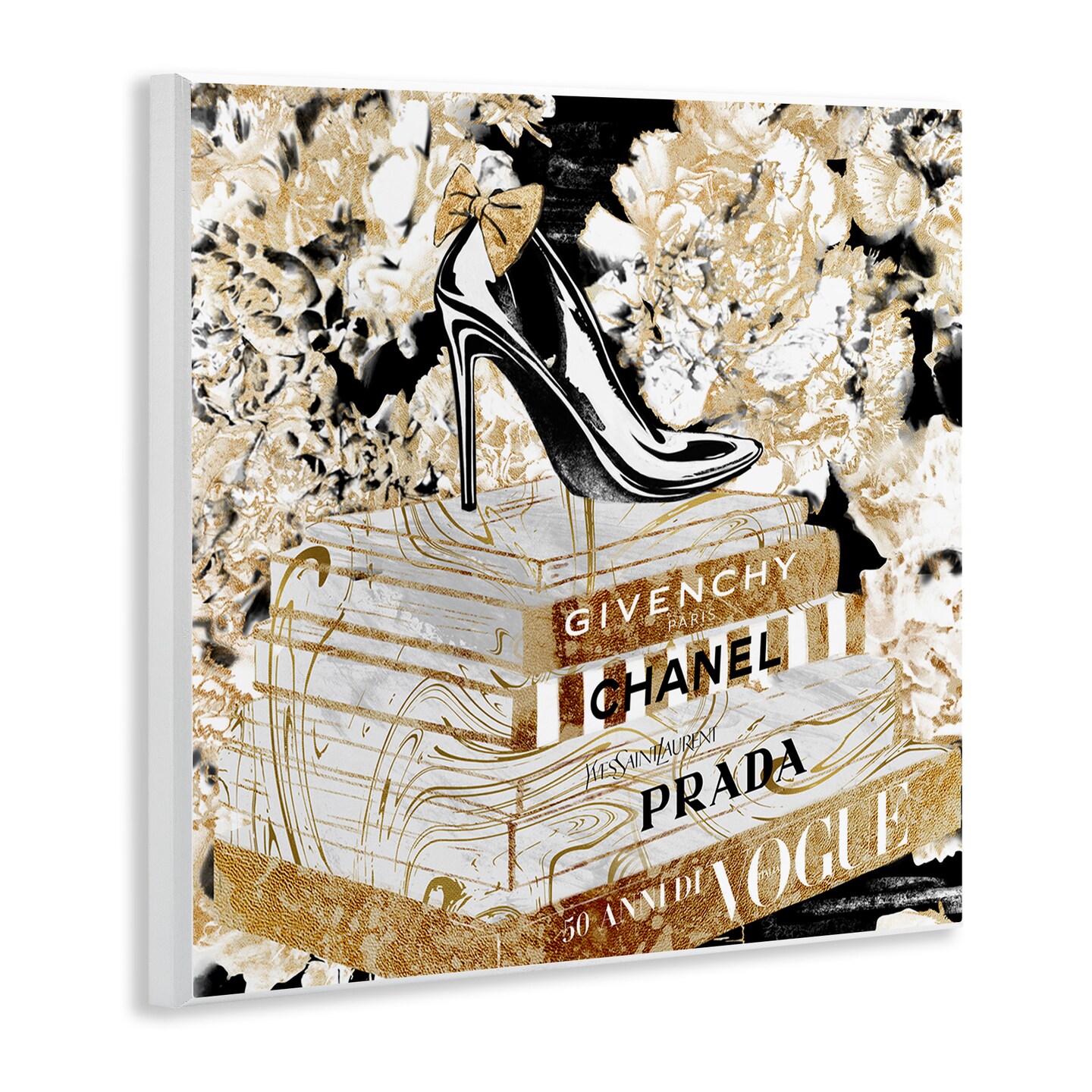 Stupell Industries Designer Fashion Heels & Books Wall Plaque Art