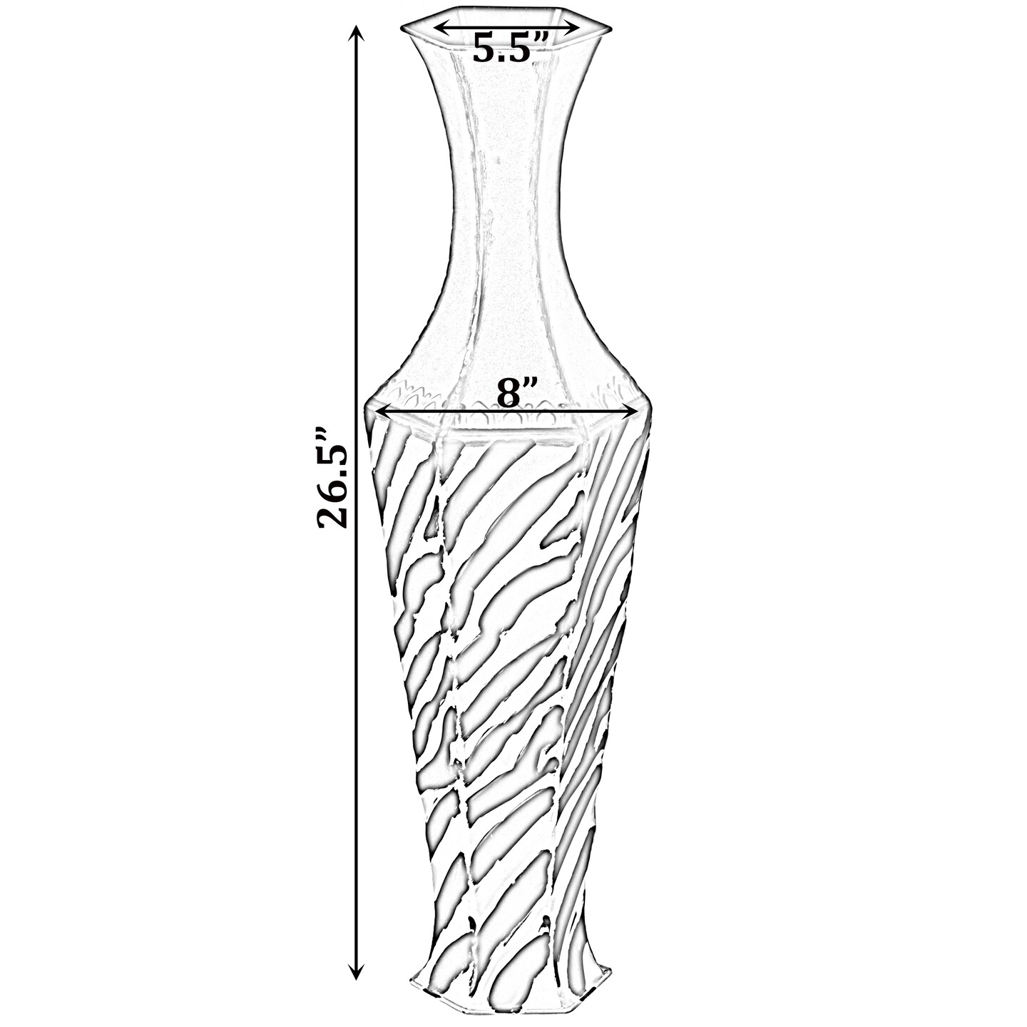 Metal Decorative Floor Vase: Stylish Centerpiece for Home Décor, Dried Flowers, Living Room, Bedroom Accent, Modern Interior Design, Elegant Room Décor, Tall Vase for Display