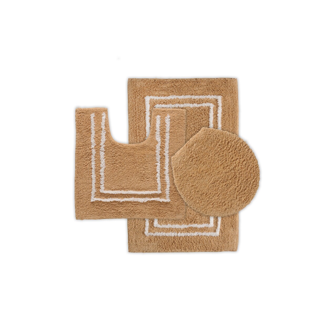 St Marys Cotton Bath Rug Set 3 Piece Tufted Soft Absorbent