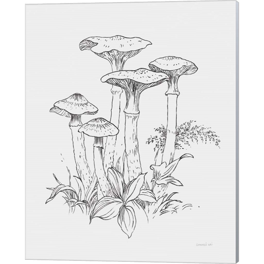 Natures Sketchbook Bold Light Gray by Danhui Nai 12&#x22; x 15&#x22; Canvas Wall Art (Set of 2)