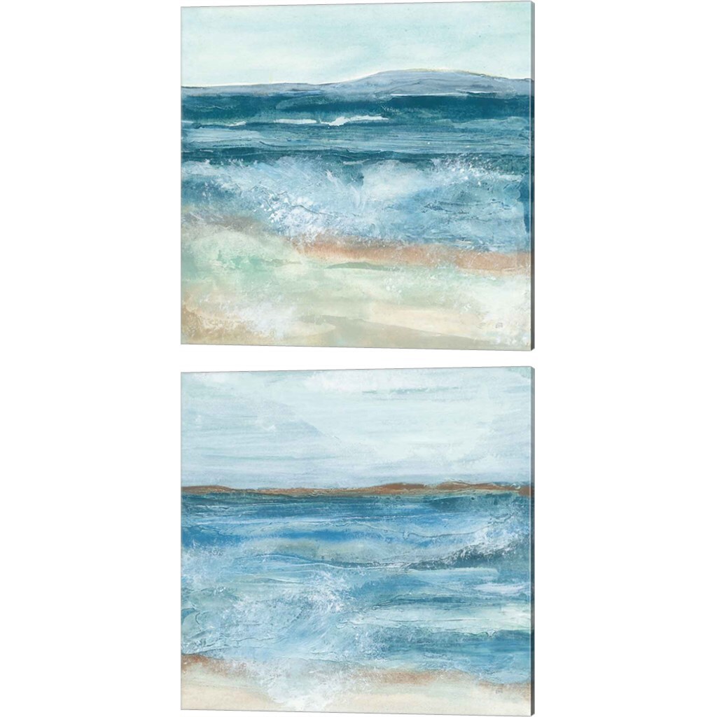 Coastal by Chris Paschke 14" x 14" Canvas Wall Art (Set of 2)
