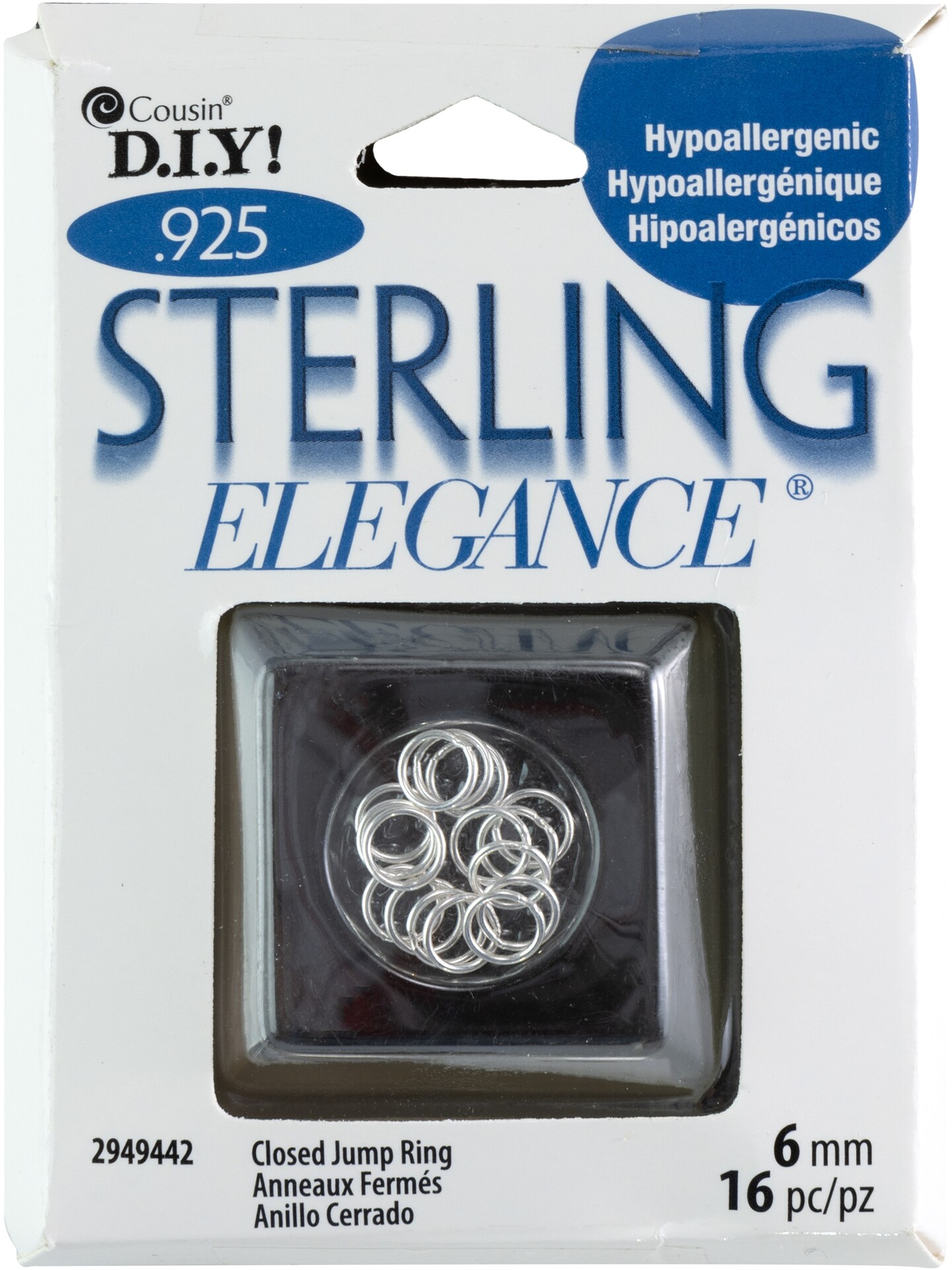 Jump Rings, 6mm Closed 925 Jump Rings, 6mm Closed 925