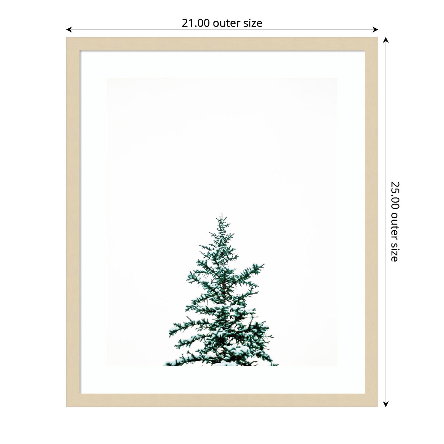 Winter Trees V by Justine Milton Wood Framed Wall Art Print