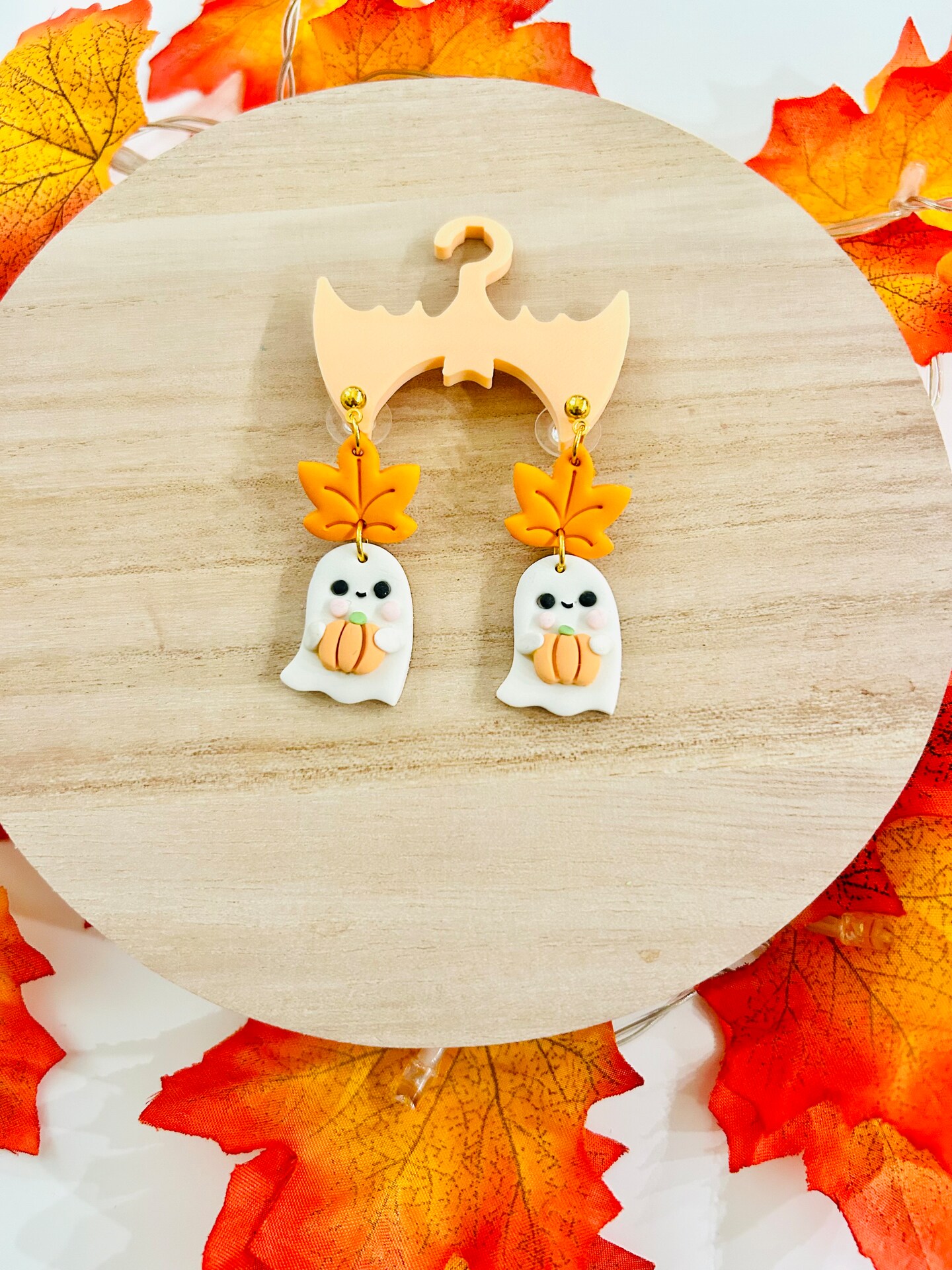 Cute spooky earrings, Halloween spooky wooden on sale earrings, Halloween gifts, fashion accessories