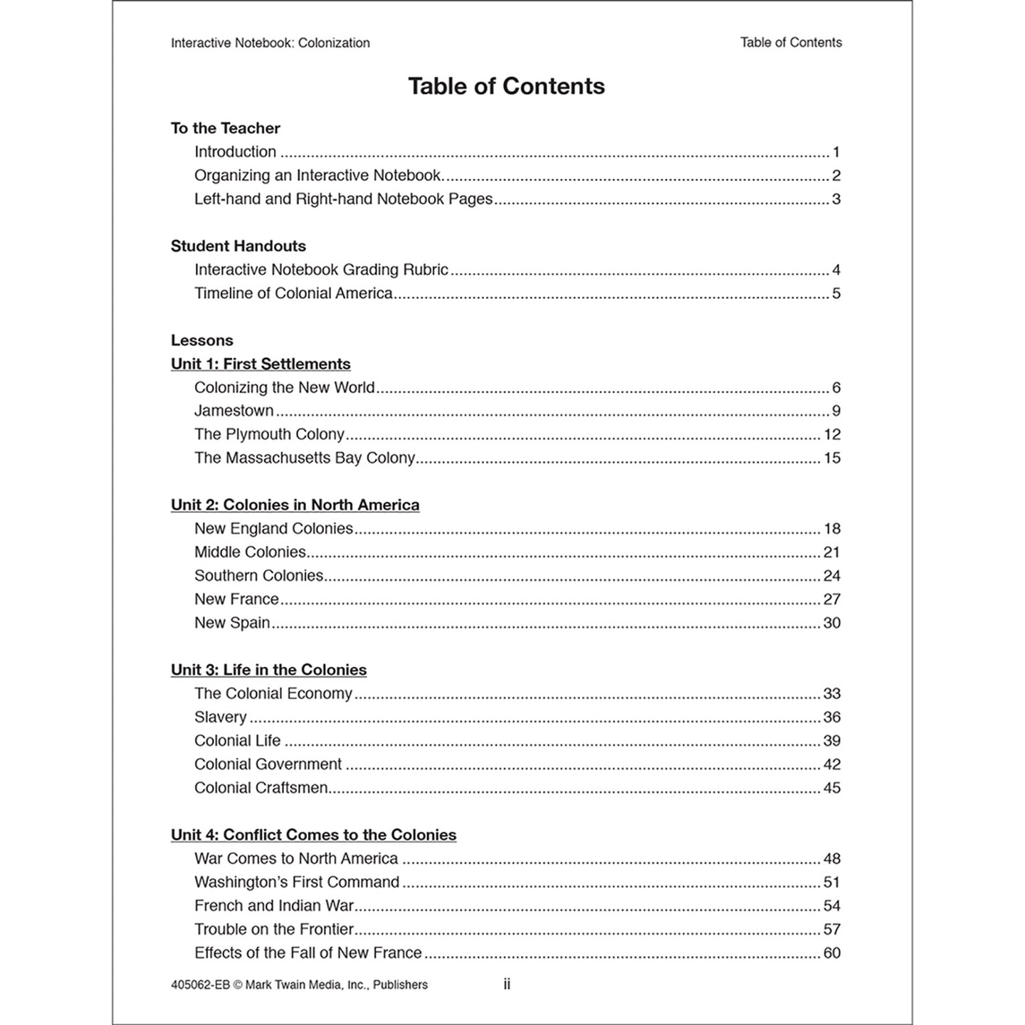Interactive Notebook: Colonization Resource Book, Grade 5-8