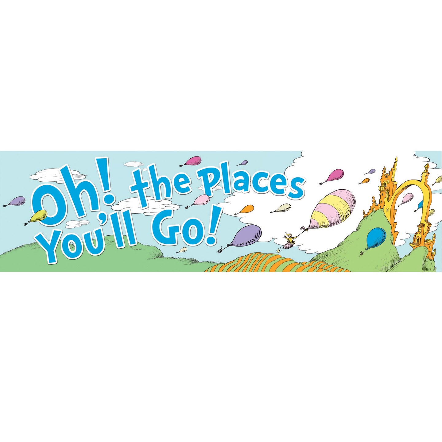 Dr. Seuss&#x2122; Oh the Places Balloons Classroom Banner