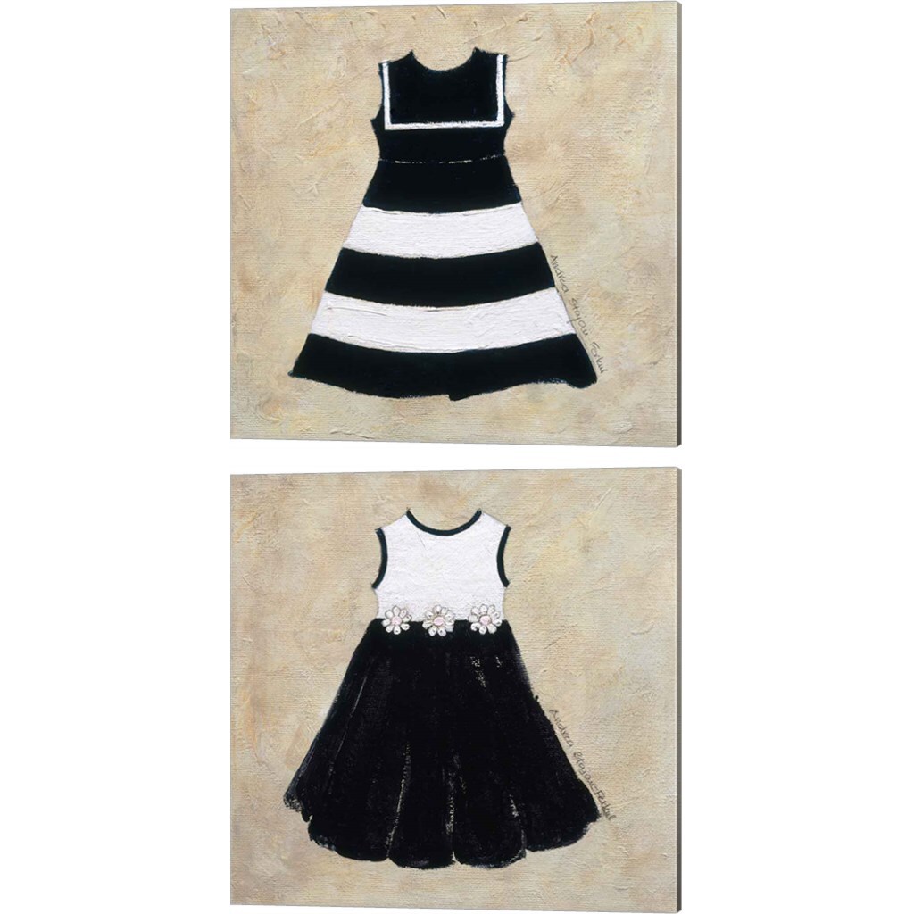 Nautical Girl by Andrea Stajan-ferkul 14" x 14" Canvas Wall Art (Set of 2)