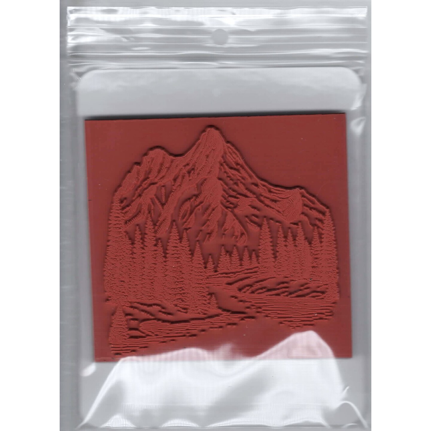 Deep Red Stamps Mountain Stream Rubber Cling Stamp