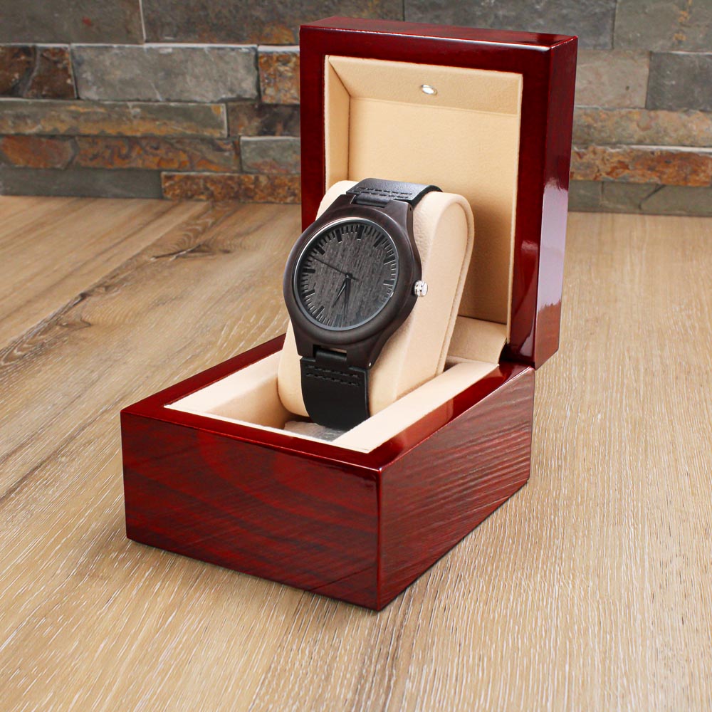 Leading with Love Engraved Wooden Watch - image12