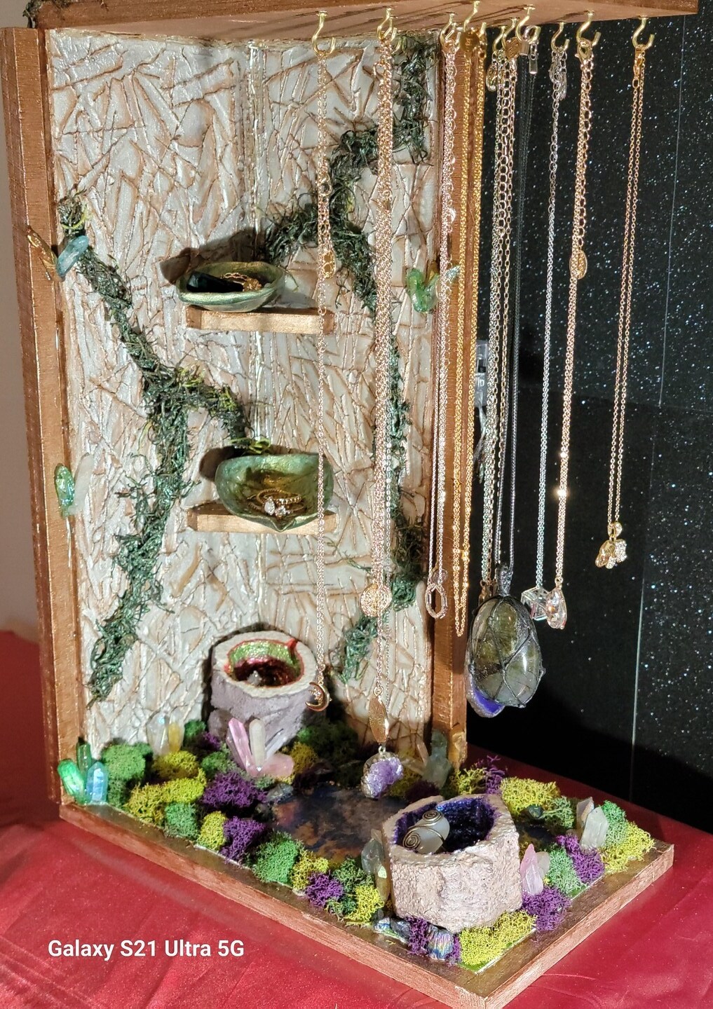 Woodland fantasy jewelry stand with lights! | MakerPlace by Michaels