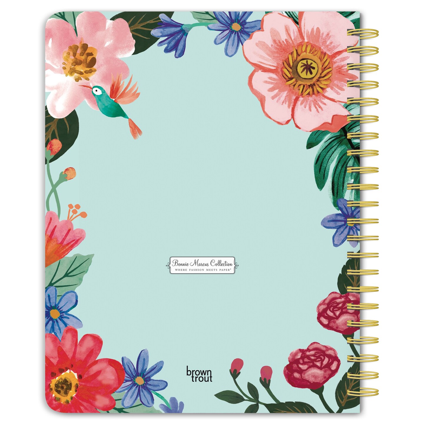 Bonnie Marcus OFFICIAL | 2025 6 x 7.75 Inch Weekly Desk Planner | Foil Stamped Cover | BrownTrout | Fashion Designer Stationery