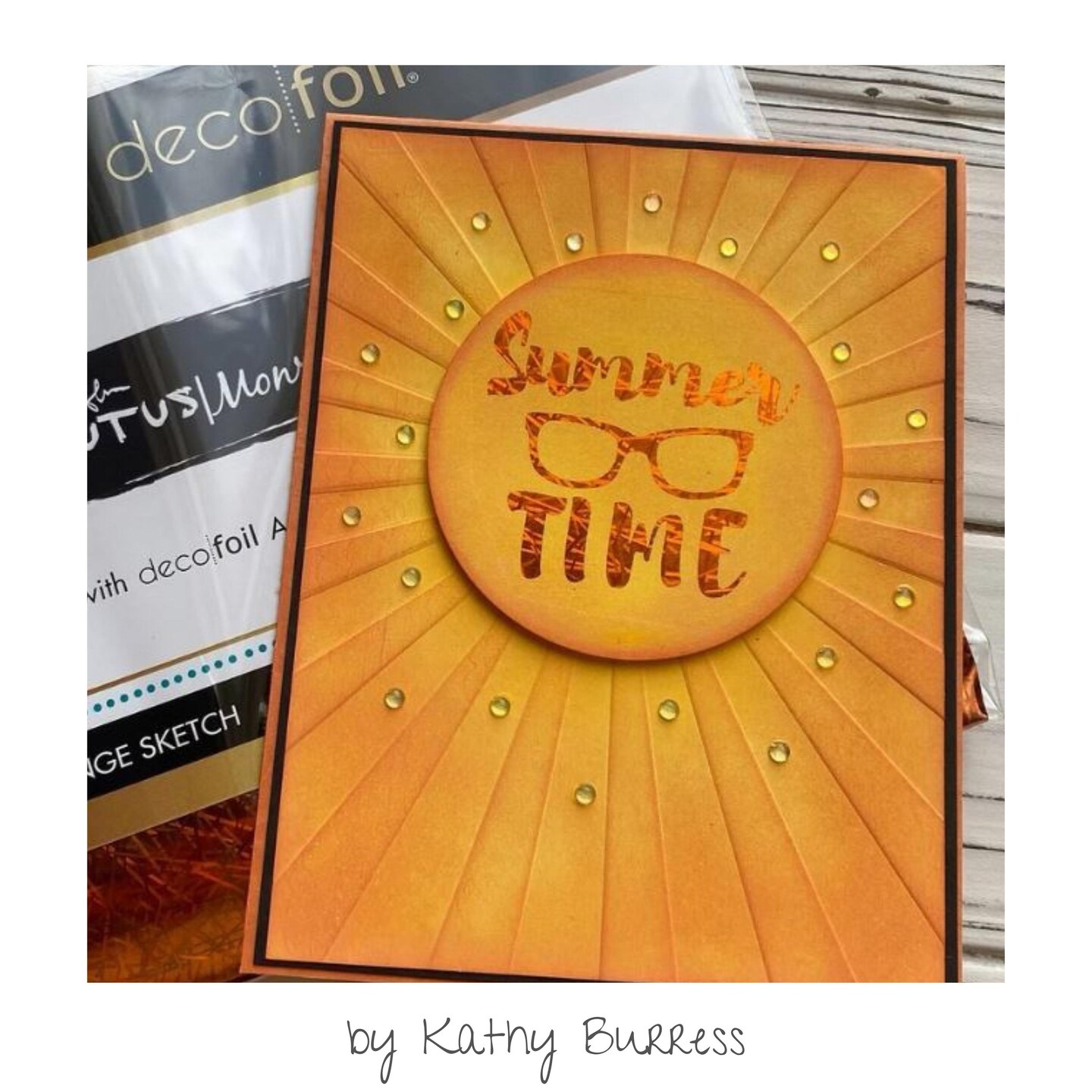 Deco Foil Adhesive Transfer Sheet by Brutus Monroe 5.9"X5.9"-Summer Sizzle