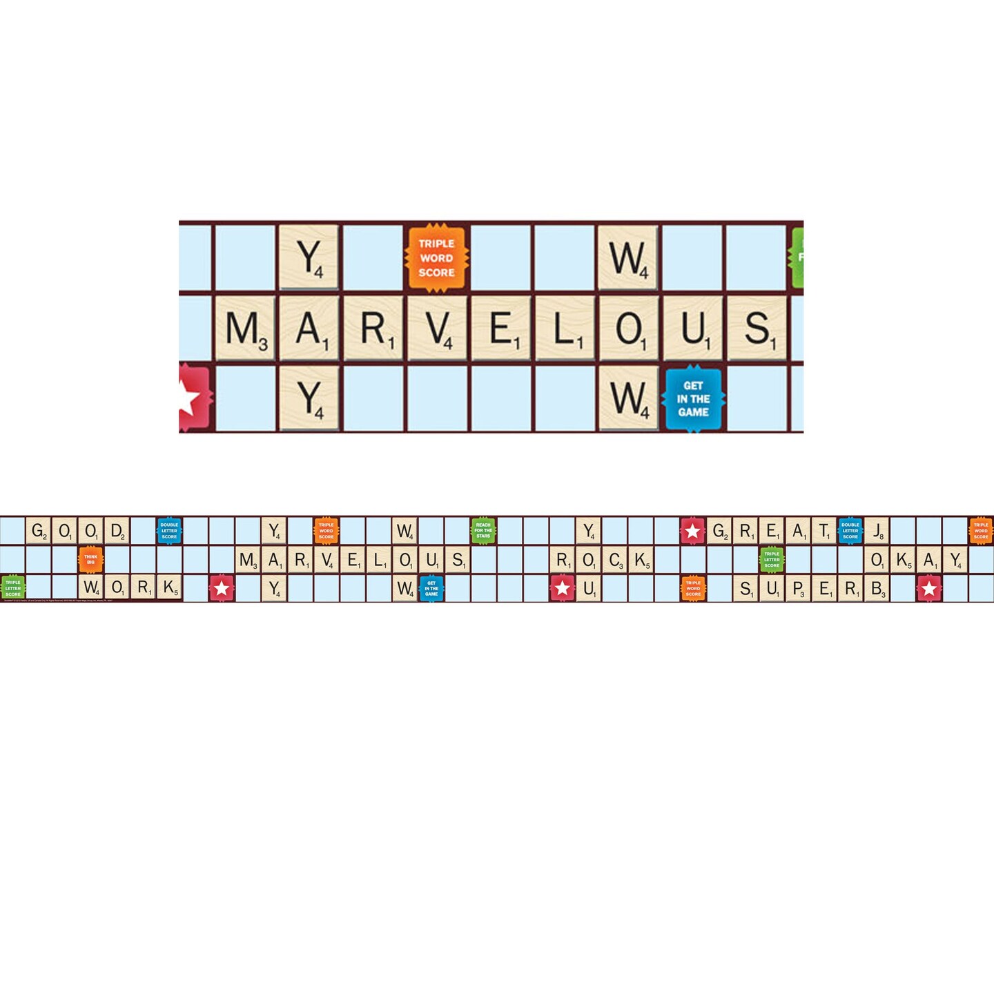 Scrabble&#x2122; Letters Extra Wide Die Cut Deco Trim&#xAE;, 37 Feet
