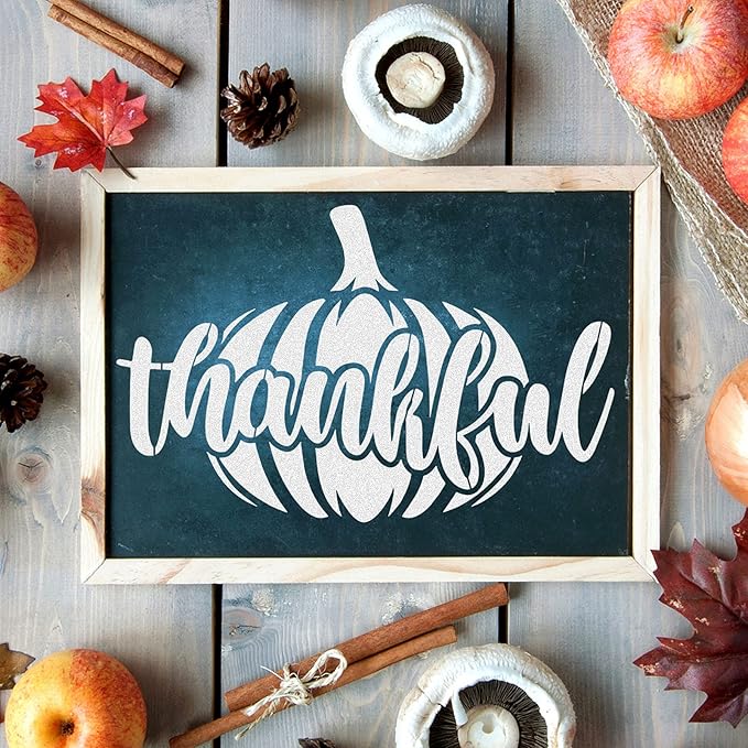 14 Pieces Fall Stencils Painting on Wood, Reusable Thanksgiving DIY Farmhouse Wood Signs Hello Fall: Gather Farm Fresh Pumpkin Turkey Templates for Home Decor Halloween Art Crafts, Assorted Sizes