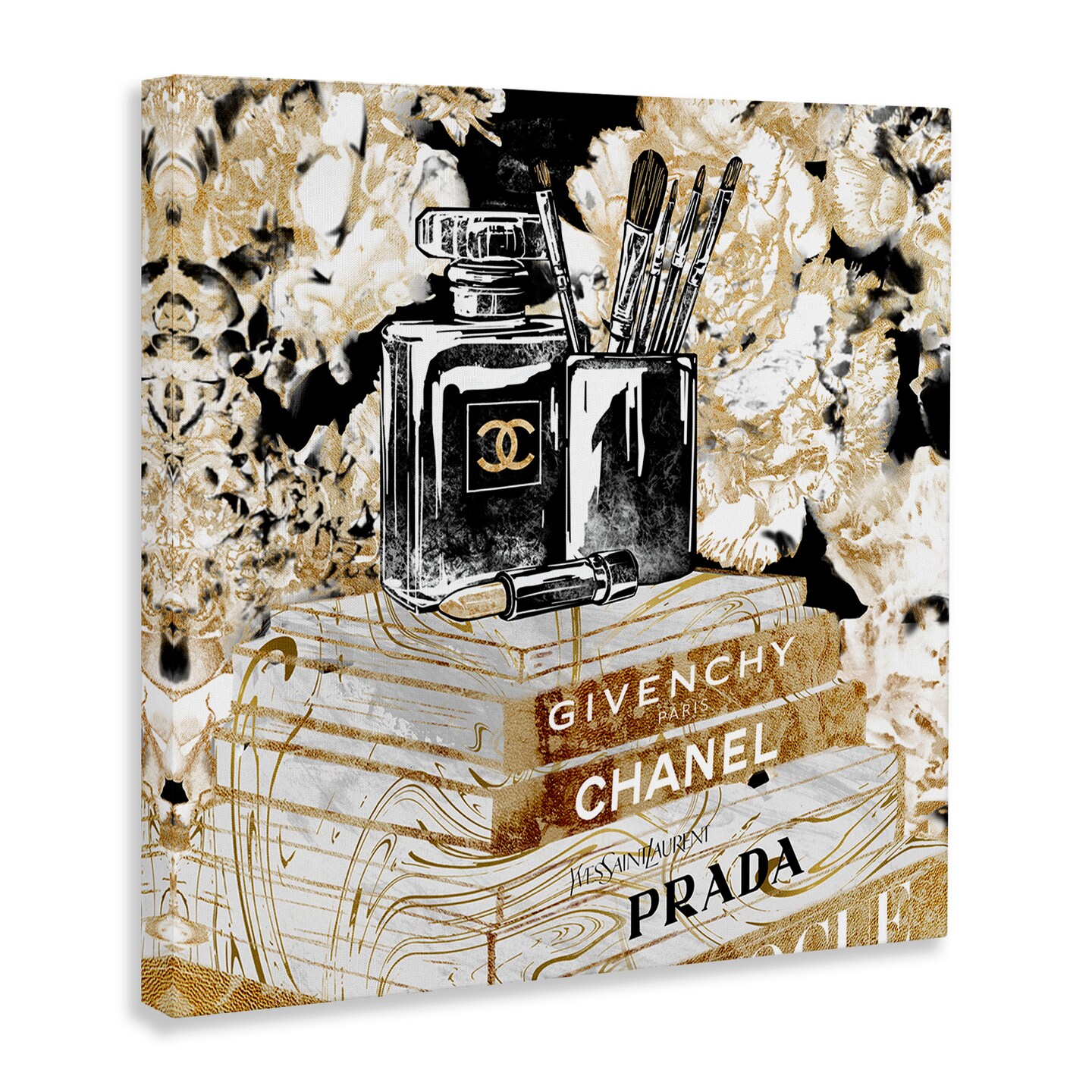 Stupell Industries Glam Designer Fashion Books Canvas Wall Art