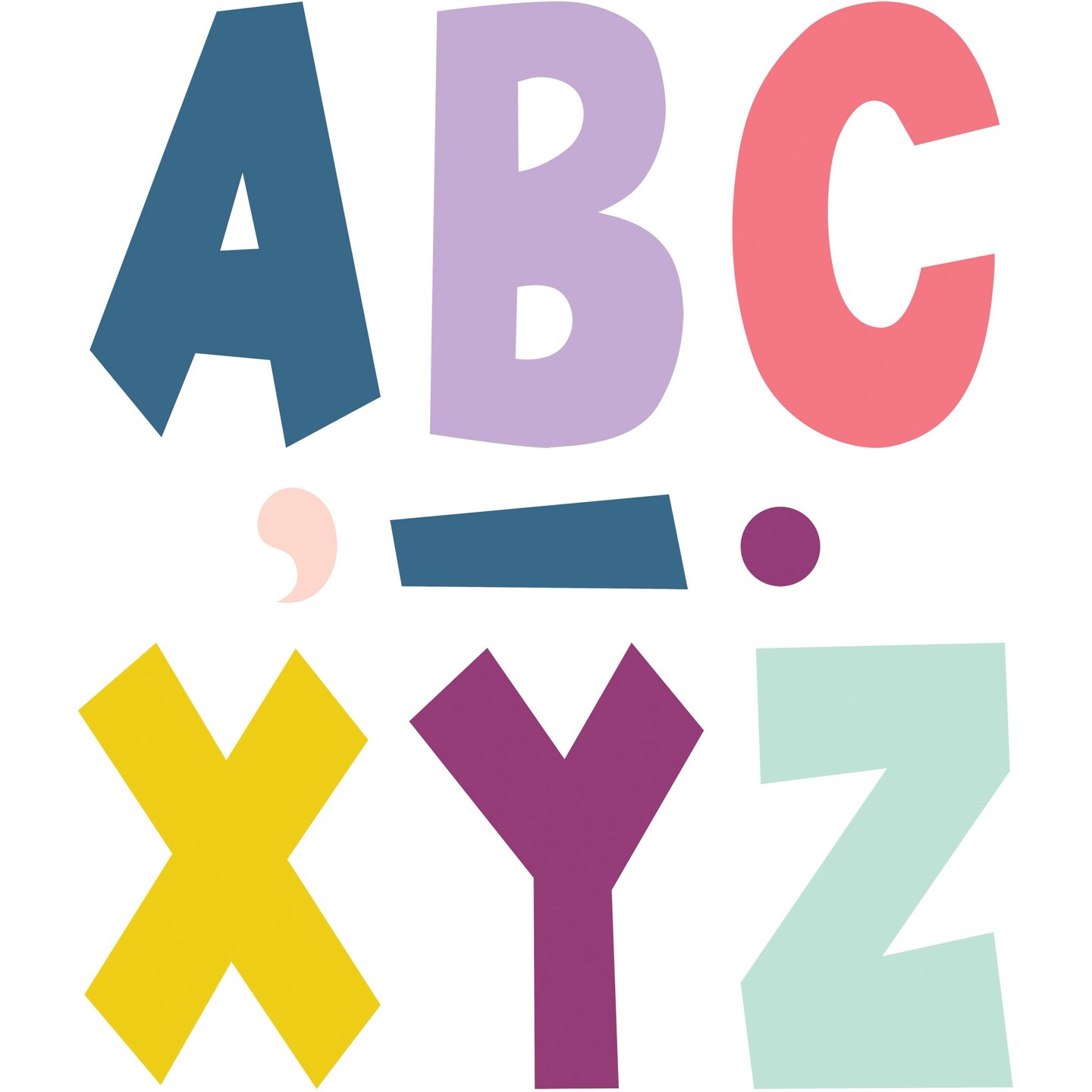 Oh Happy Day 7&#x22; Fun Font Letters, 120 Pieces