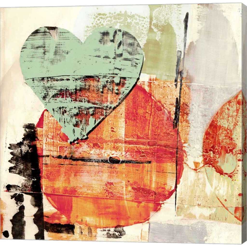 Pop Love #1 (Heart+Sun) by Peter Winkel 24&#x22; x 24&#x22; Canvas Wall Art