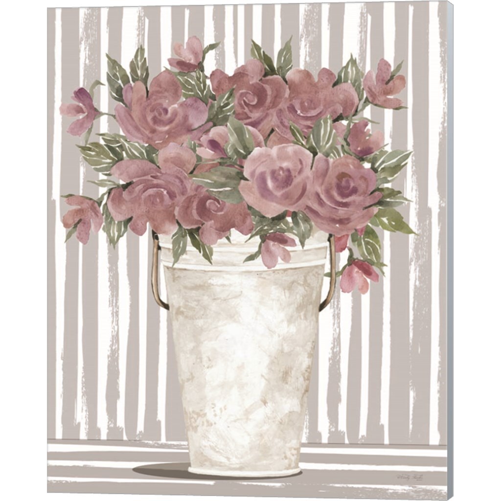 Pink Posies by Cindy Jacobs 12" x 15" Canvas Wall Art (Set of 2)