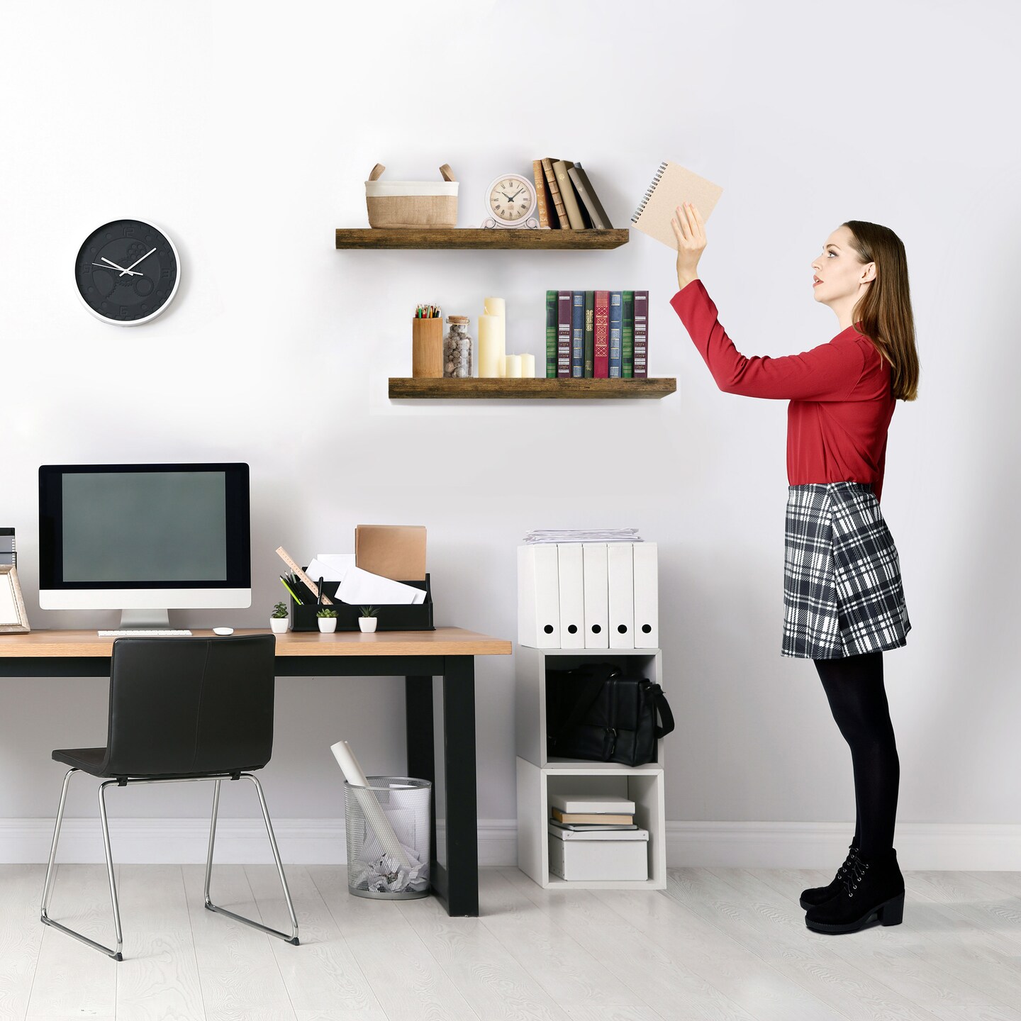 Sorbus Floating Shelves, 24 x 9 Inch Wall Mounted Wall Shelves 2 Pack for Bedroom, Kitchen, Living Room, Bathroom, and Over the Toilet