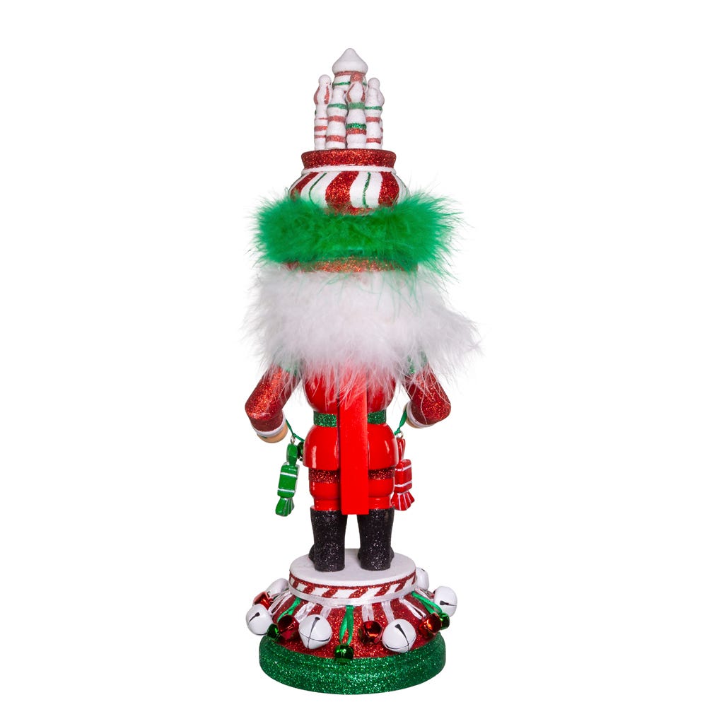 Kurt Adler 15-Inch Hollywood Nutcrackers&#x2122; Red, White and Green Candy Tower Hat Nutcracker