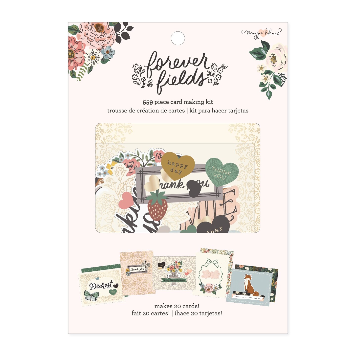 Maggie Holmes Forever Fields Card Making Kit-Makes 20