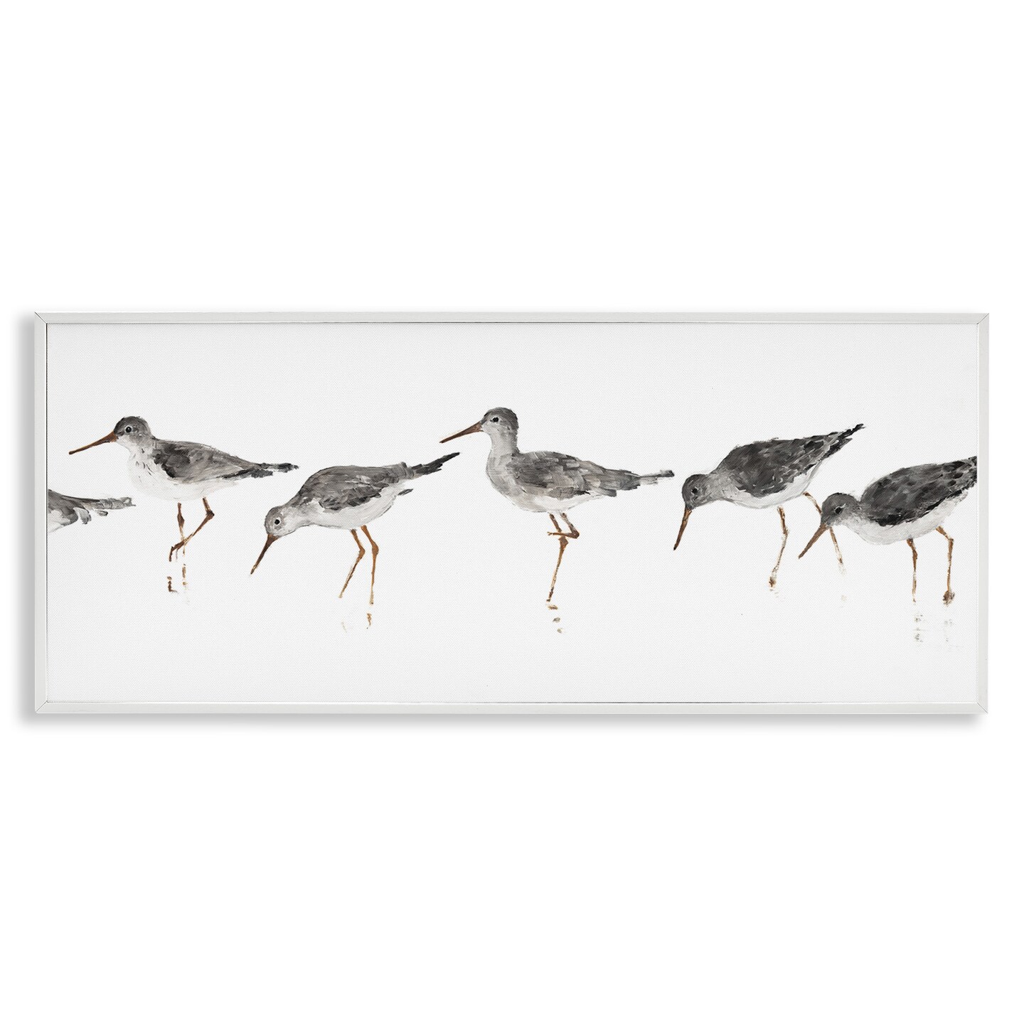 Stupell Industries Minimal Beach Bird Sandpipers Framed Giclee Art