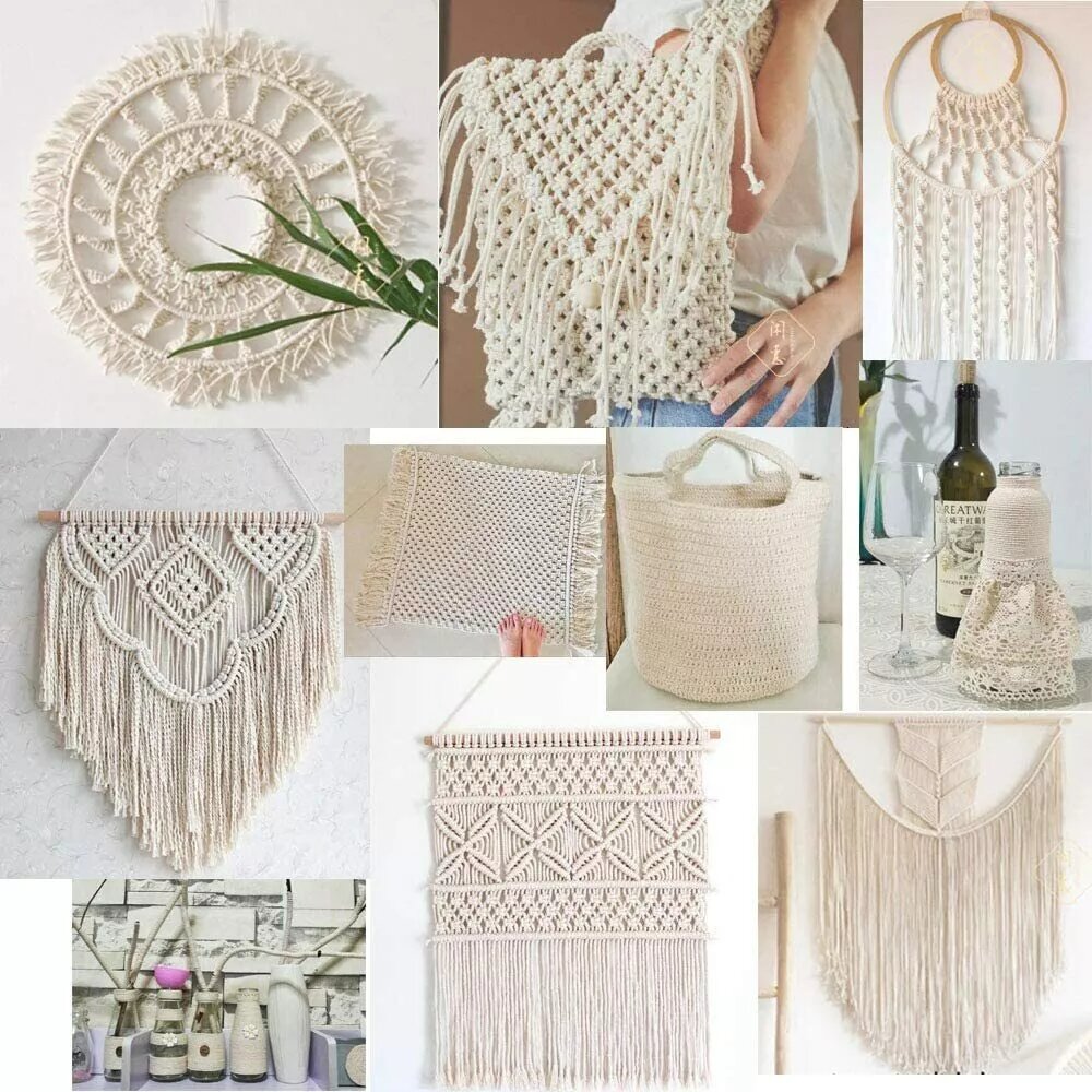 Kitcheniva Artisan Macrame Rope 100% Natural Cotton Craft String