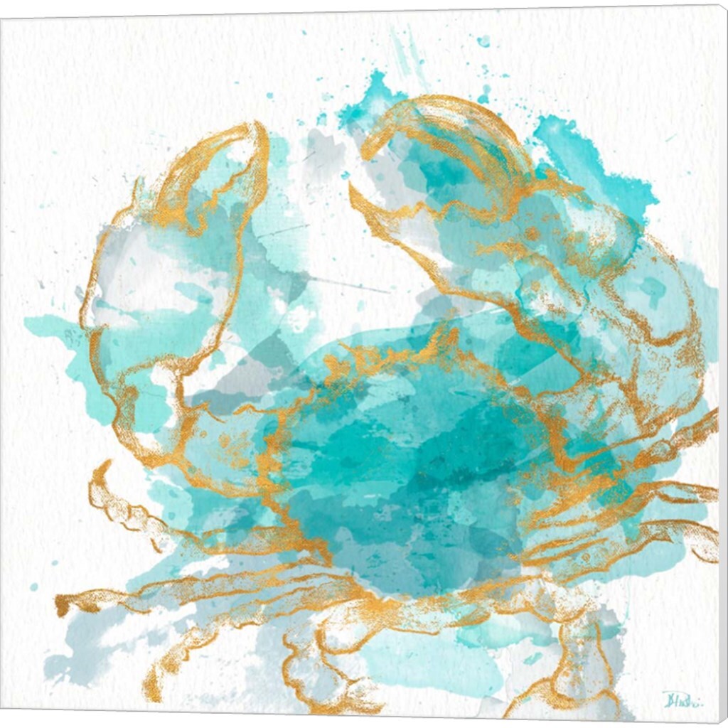 Watercolor Surf Side by Patricia Pinto 14" x 14" Canvas Wall Art (Set of 2)