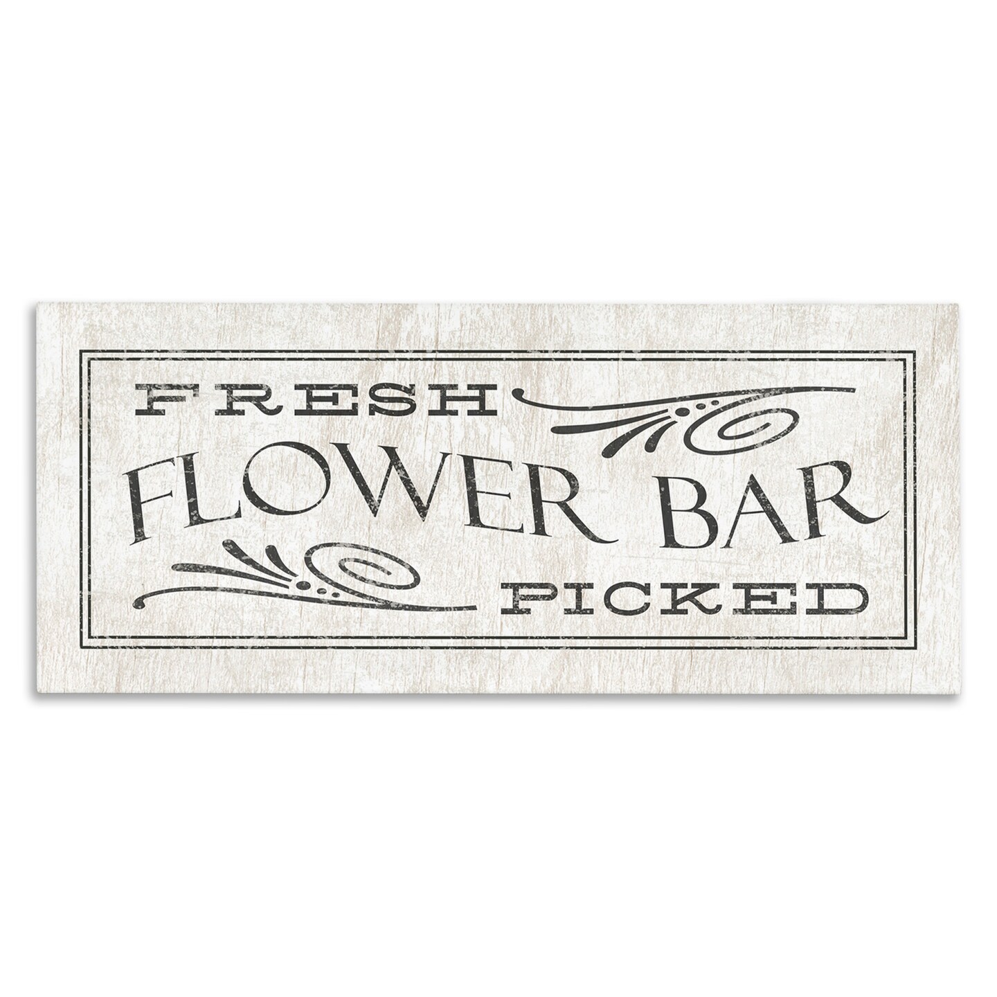 Stupell Industries Fresh Picked Flower Bar Sign Canvas Wall Art