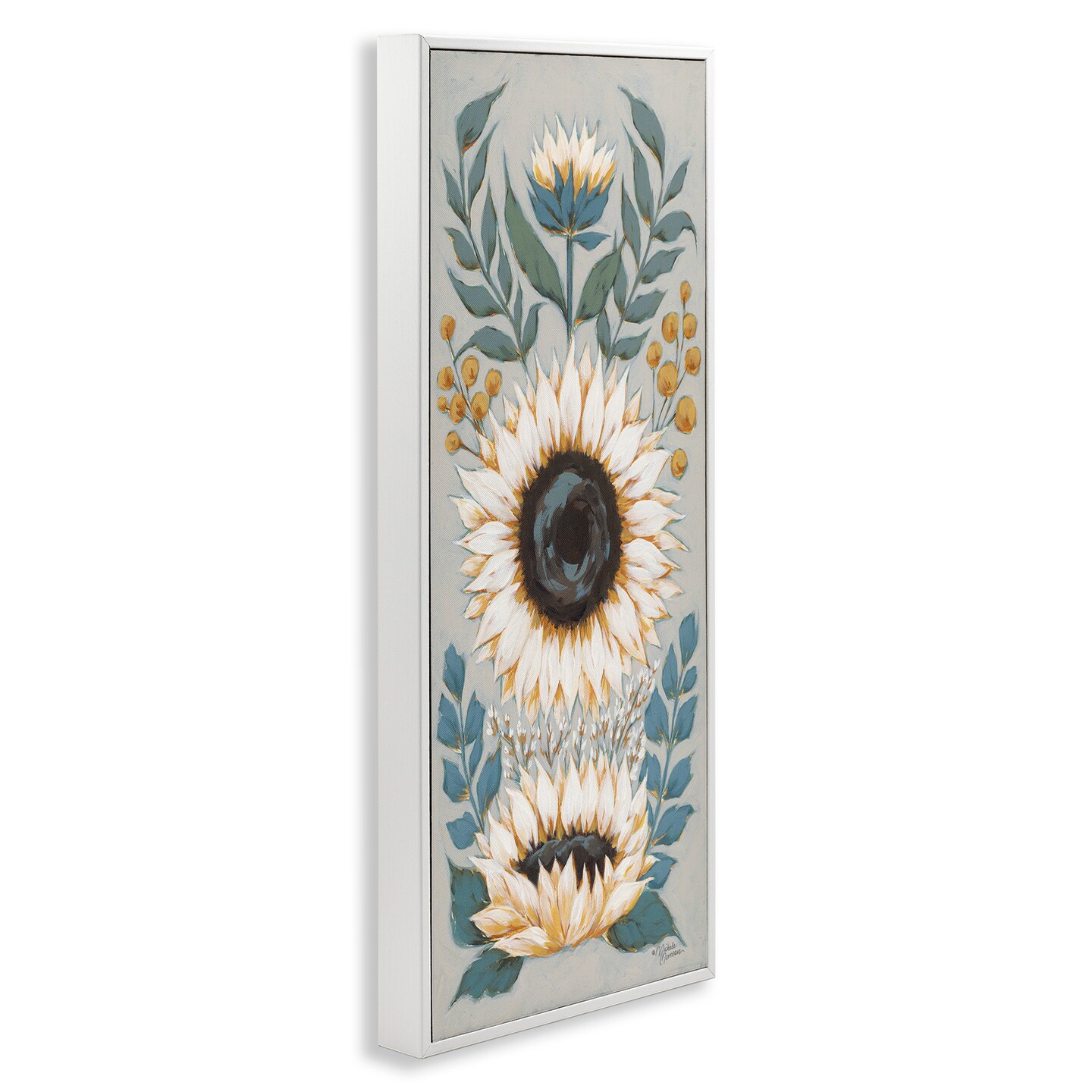 Stupell Industries Country Sunflower Blossoms Botanicals Framed Giclee Art