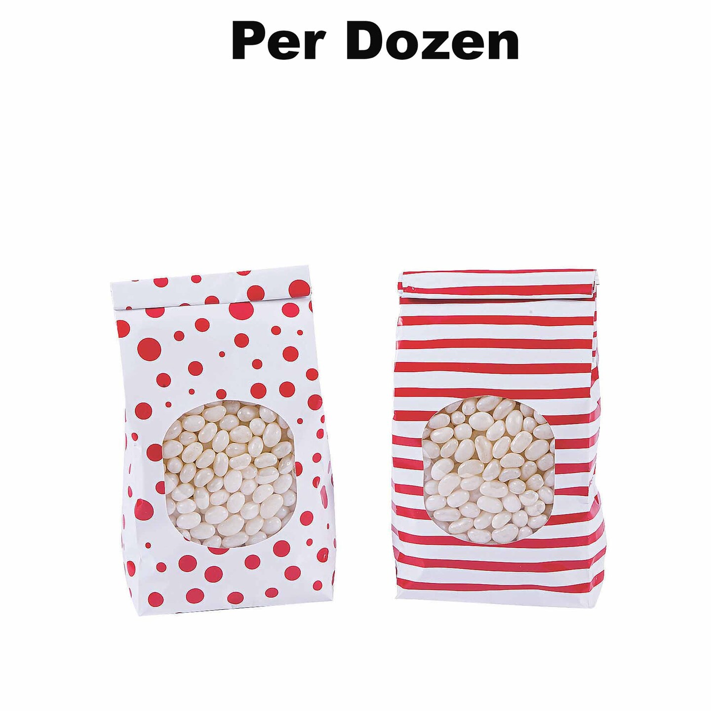 Patterned Tin Tie Treat Bags with Window - 12 Pc.