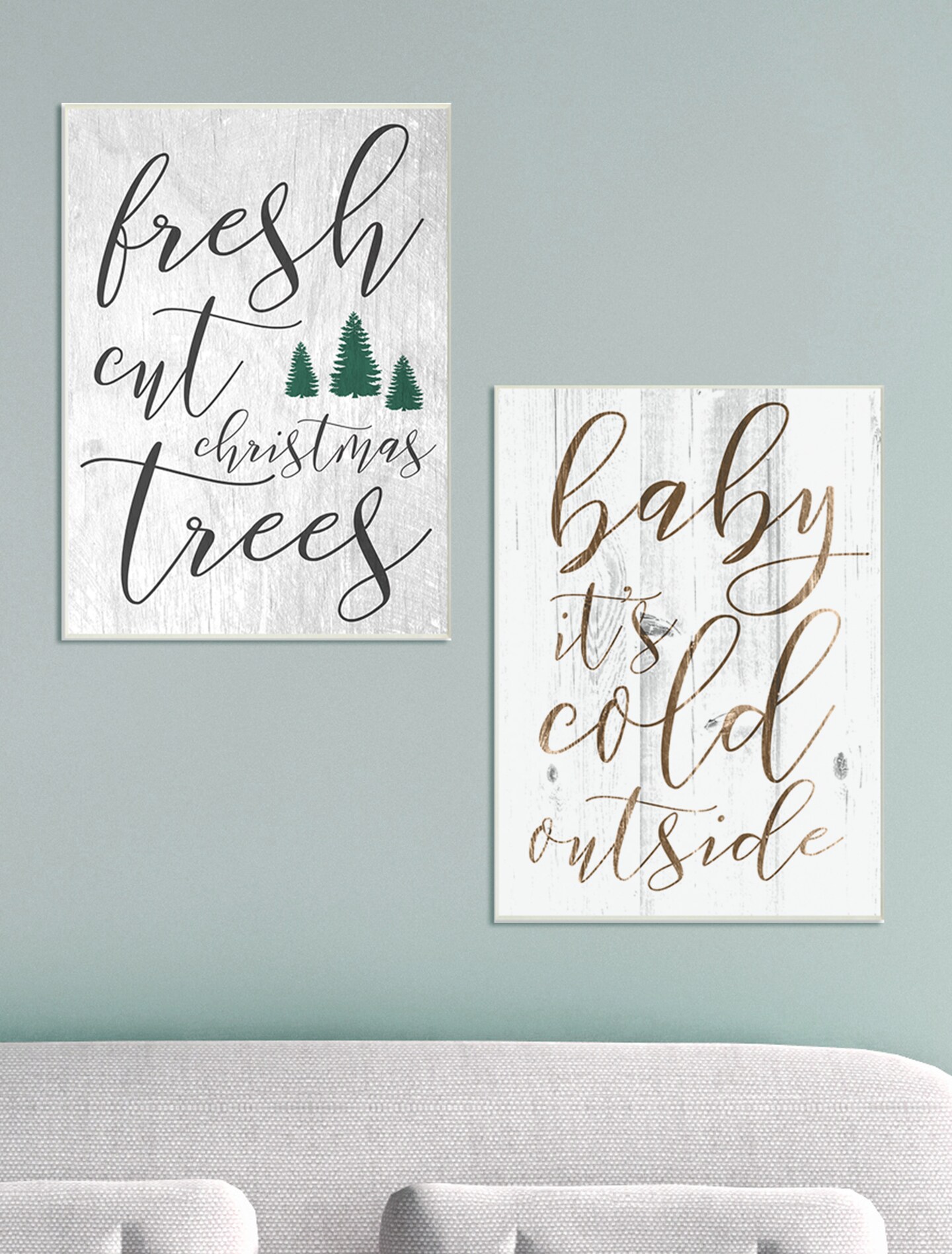 Stupell Industries Baby Its Cold Outside Cursive Wall Plaque Art