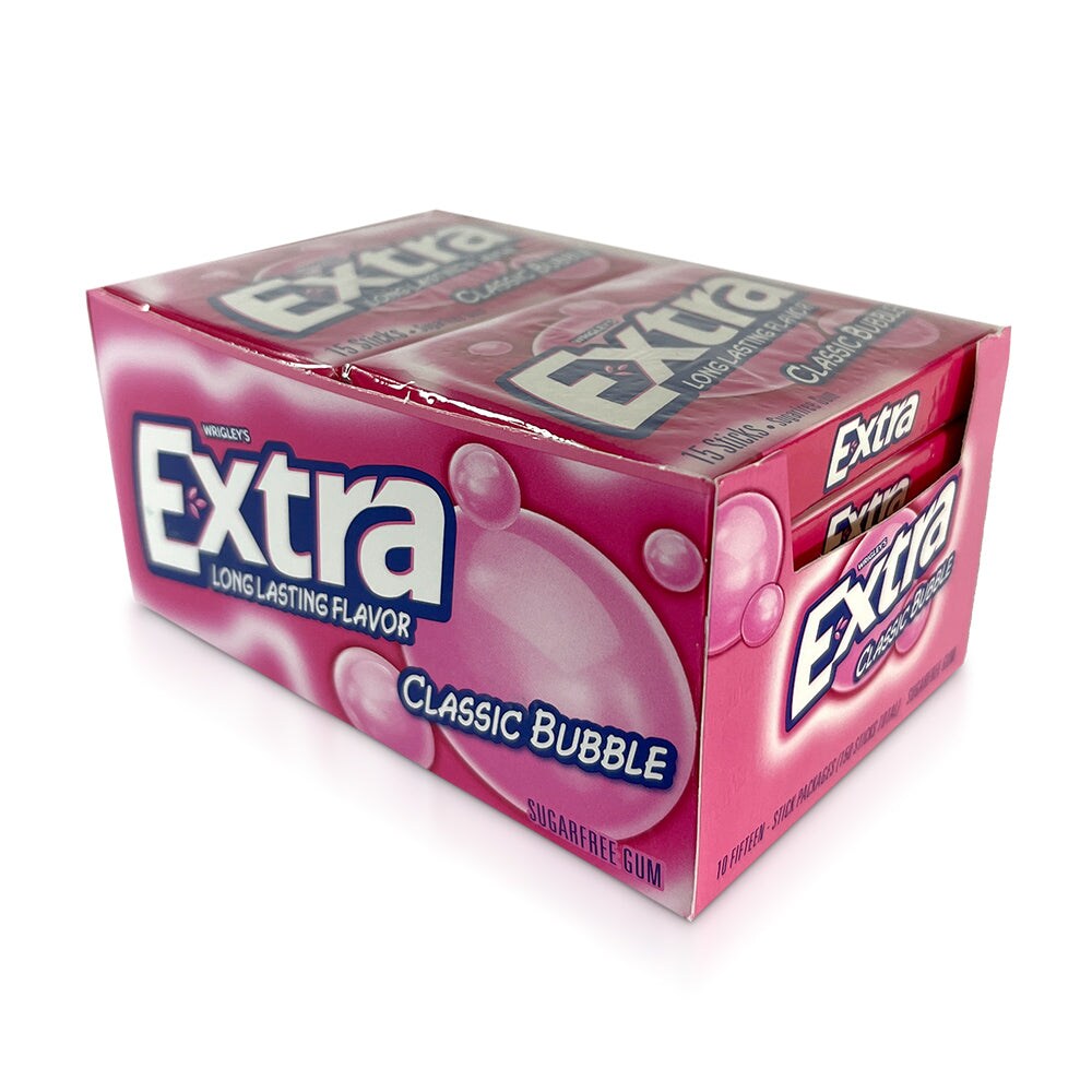 Wrig Extra Bubblegum 15 Sticks 10 Count