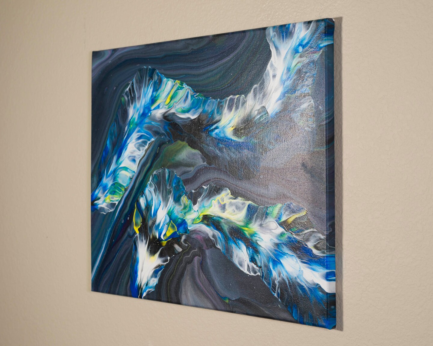 Jet Streams | Original Dutch Pour Painting, Acrylic Fluid Art