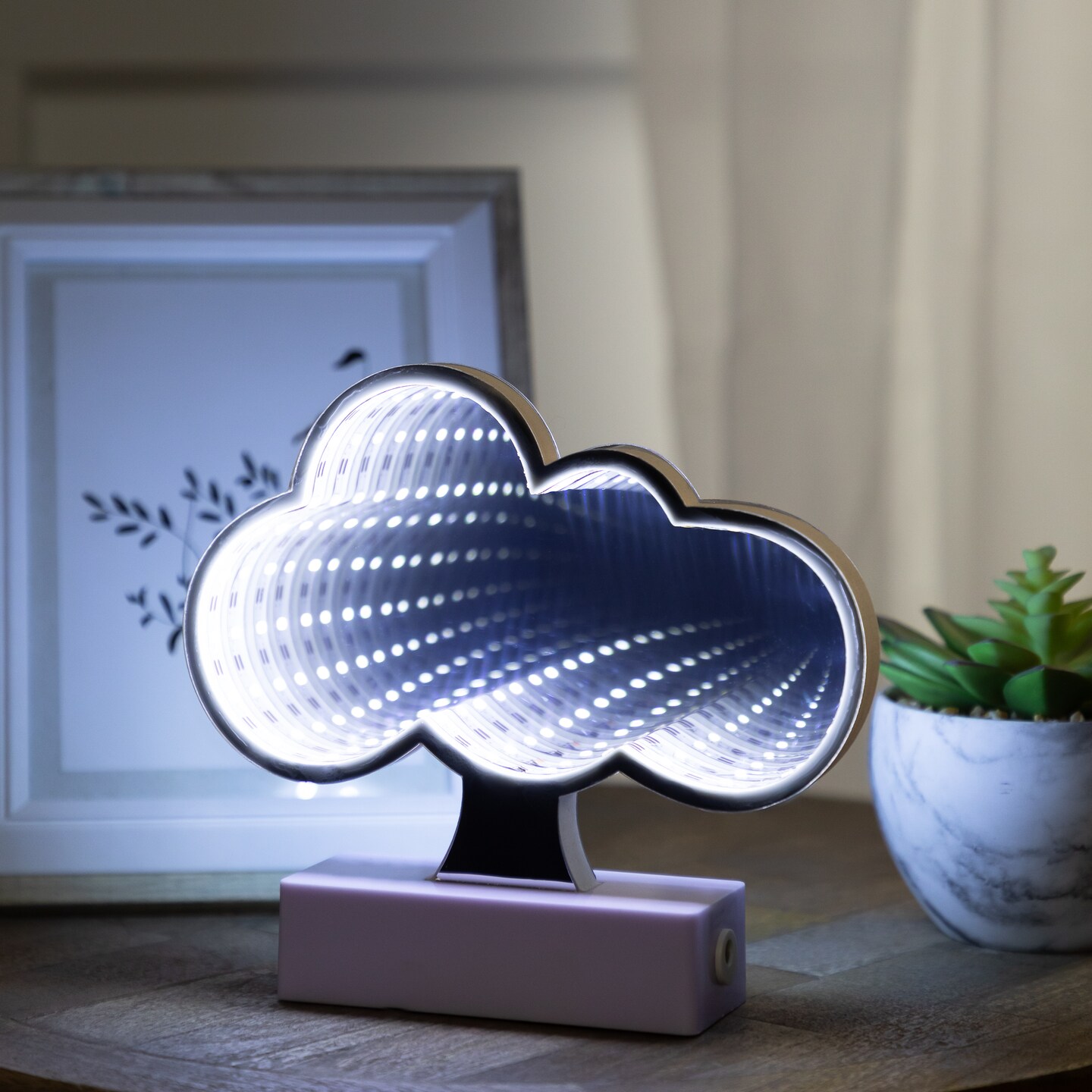 Northlight LED Lighted 3D Cloud Infinity Mirror - 7.25"