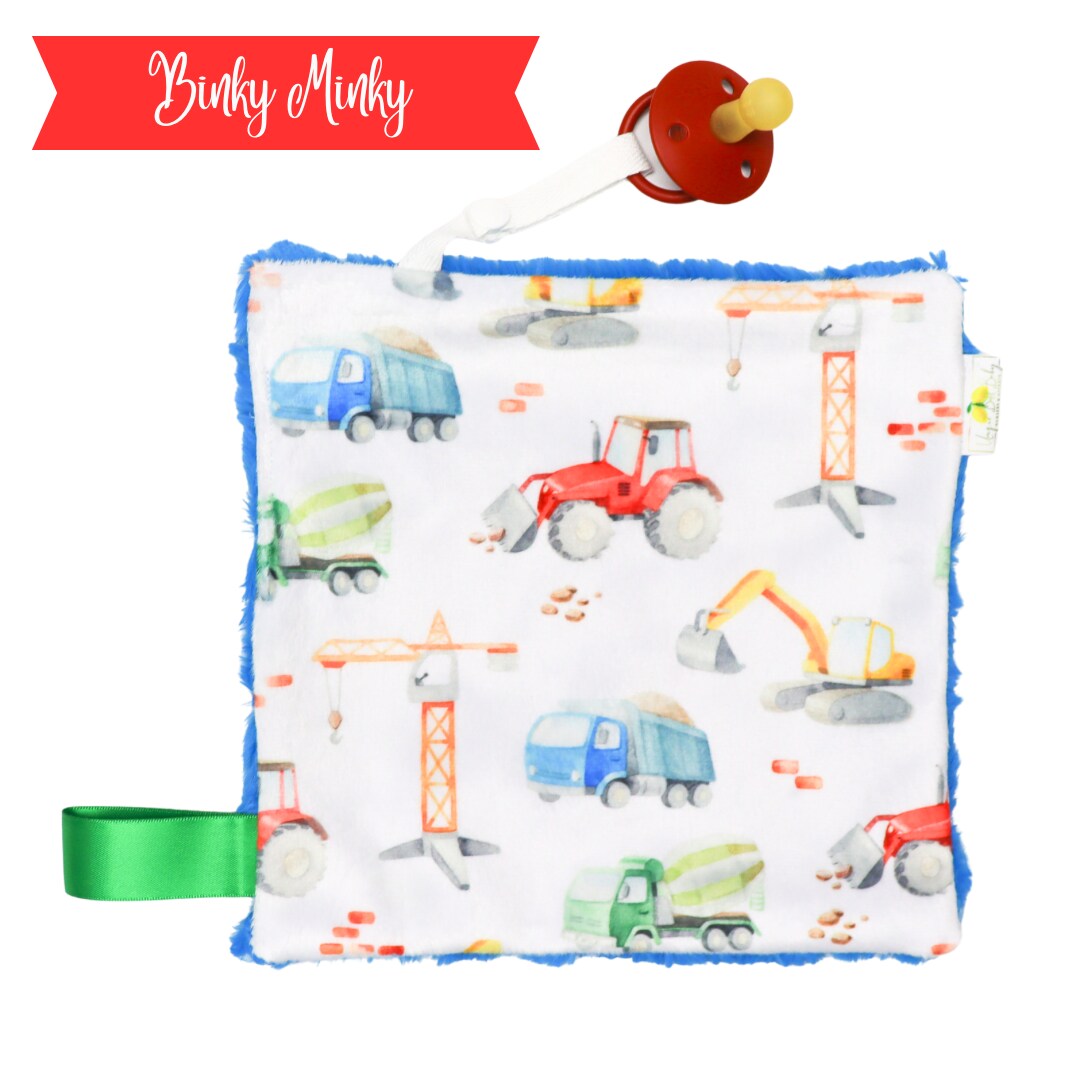 Diggers | Binky Minky | Pacifier Keeper | Baby Shower Gift | Boy ...